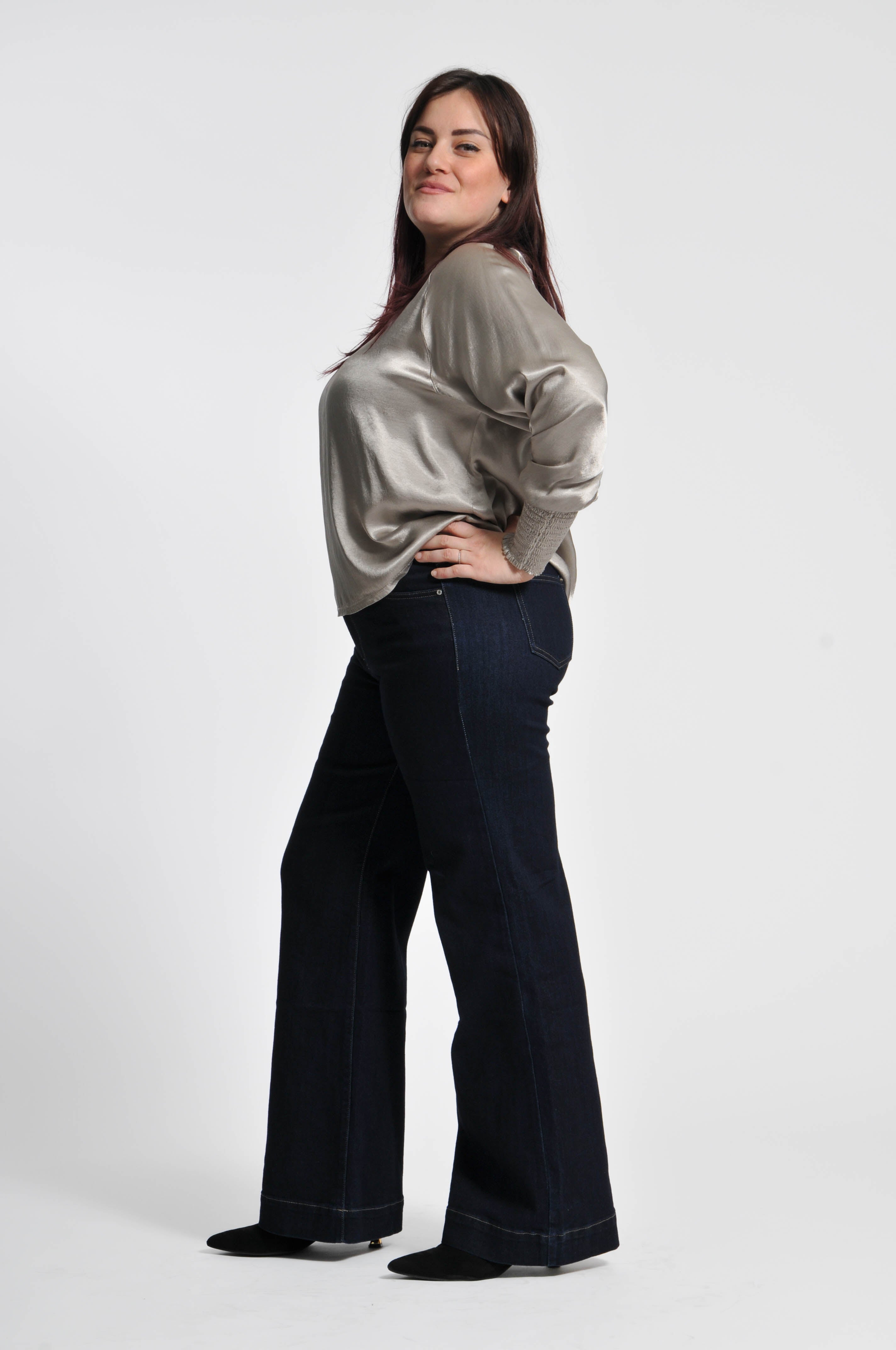 Ocean Blouse with Elastic Sleeves