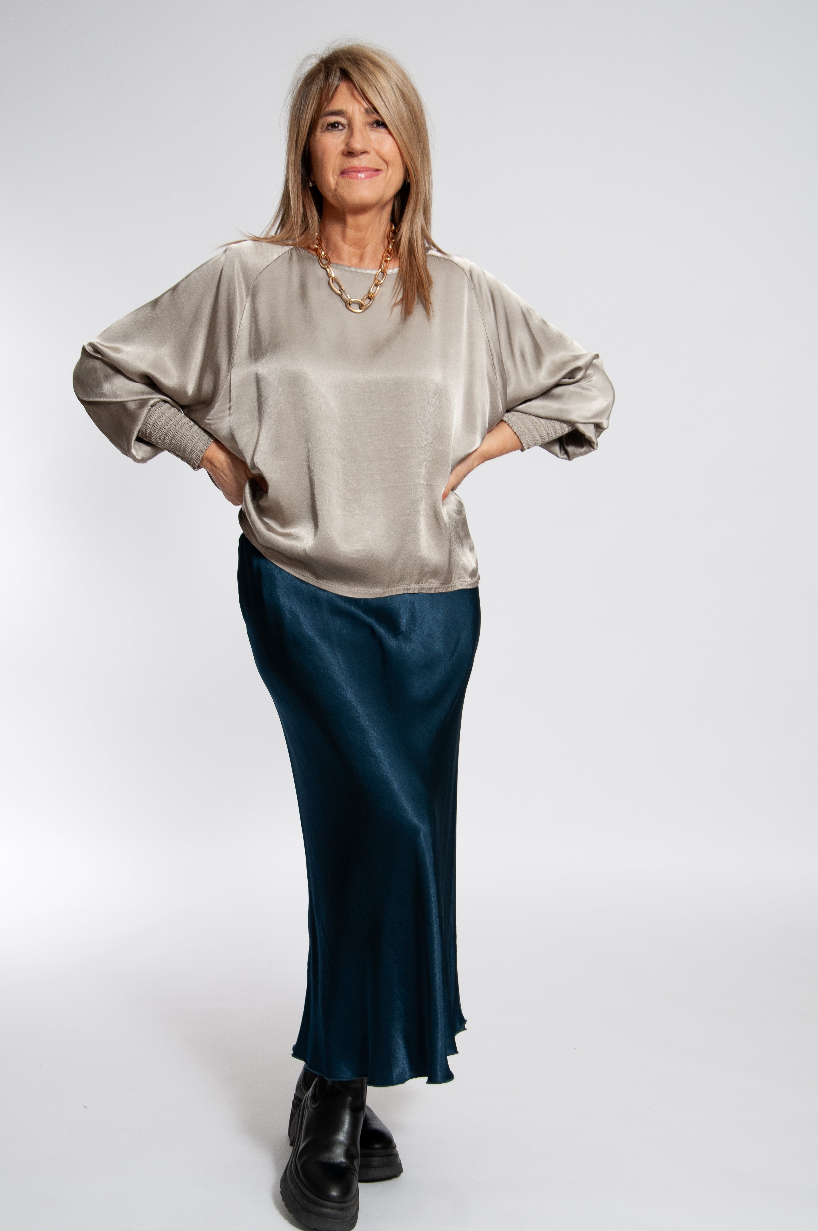 Blusa Ocean maniche elastico