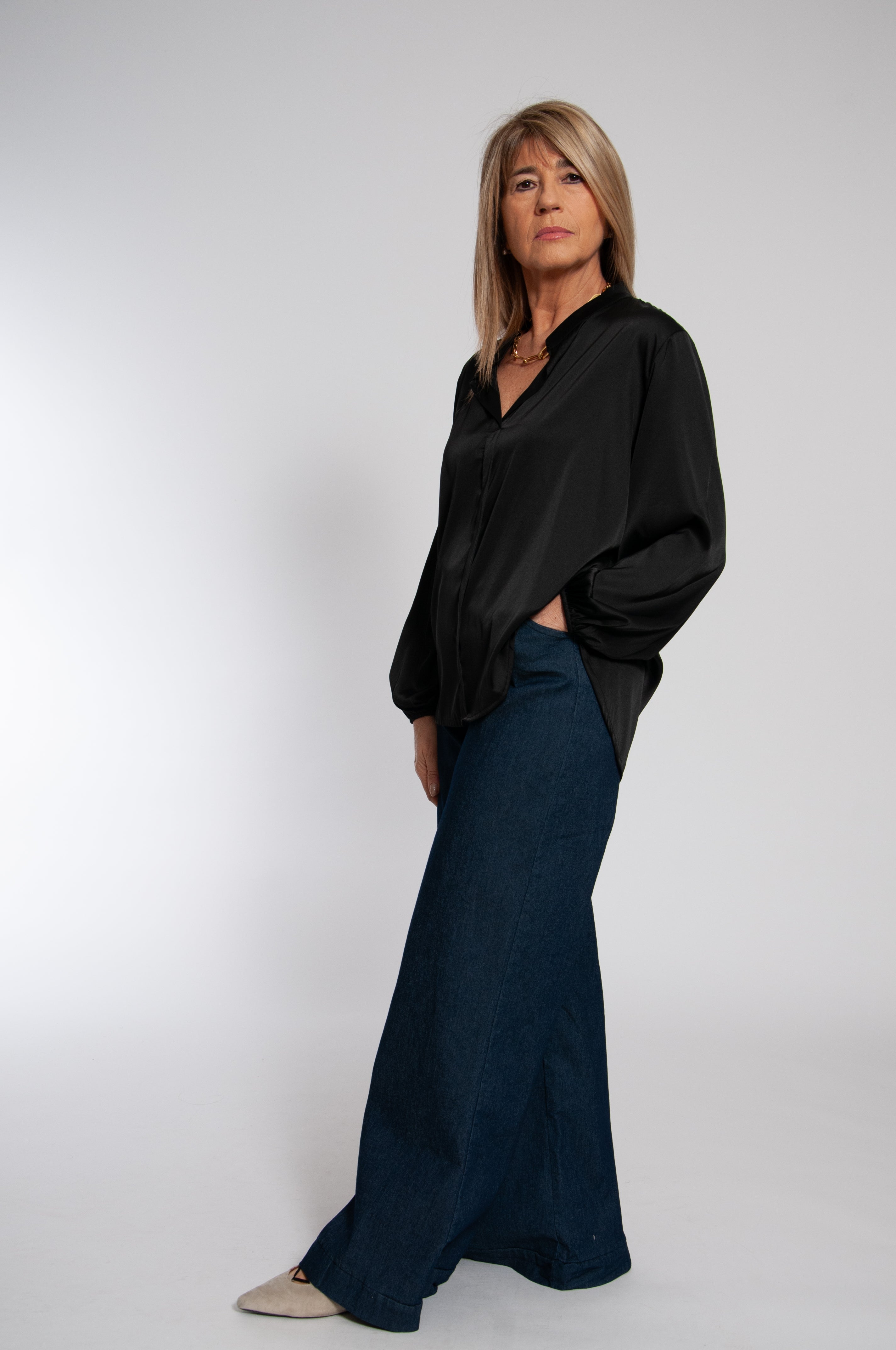 Ocean Trapeze Blouse