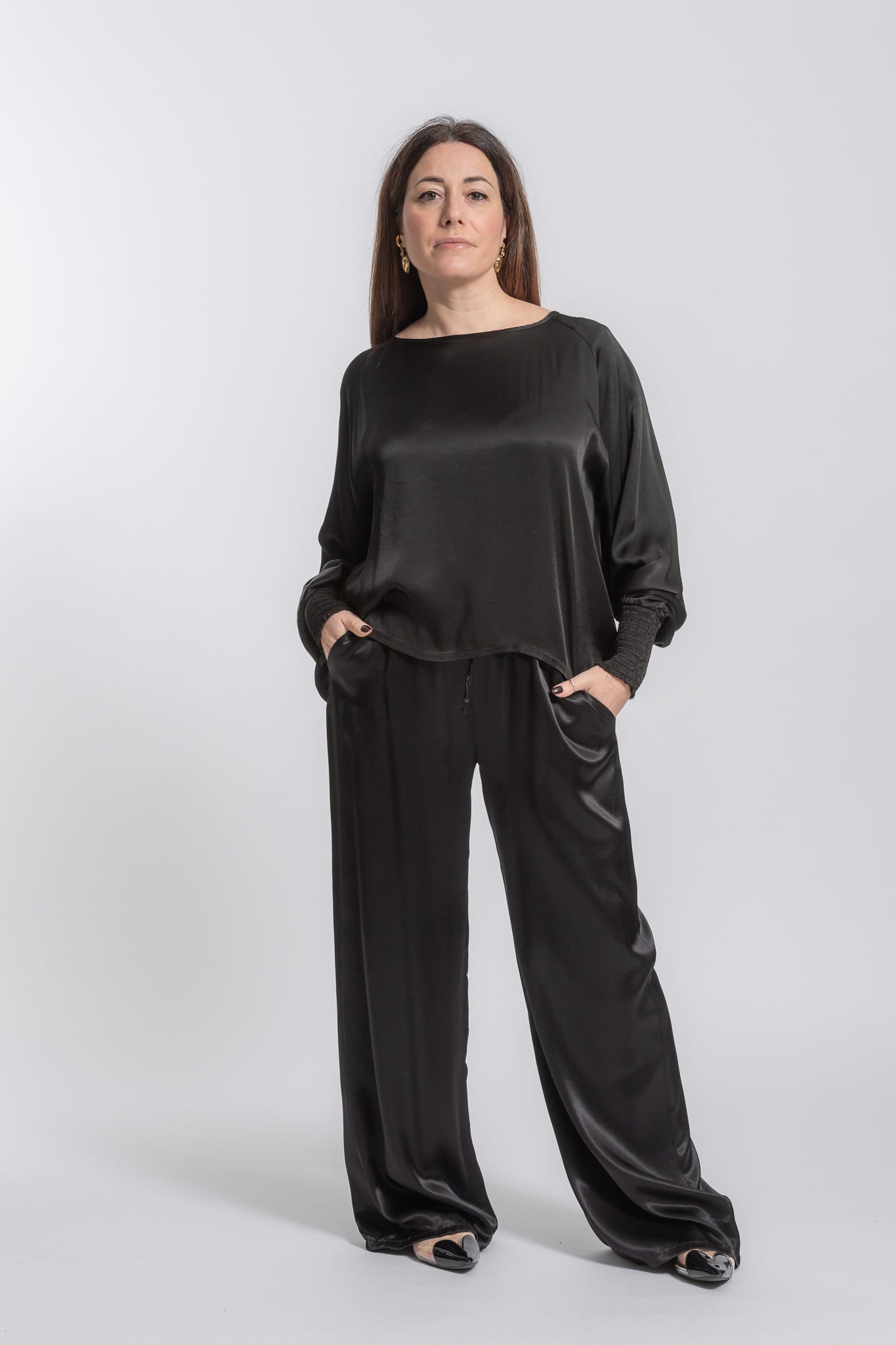 Blusa Ocean maniche elastico