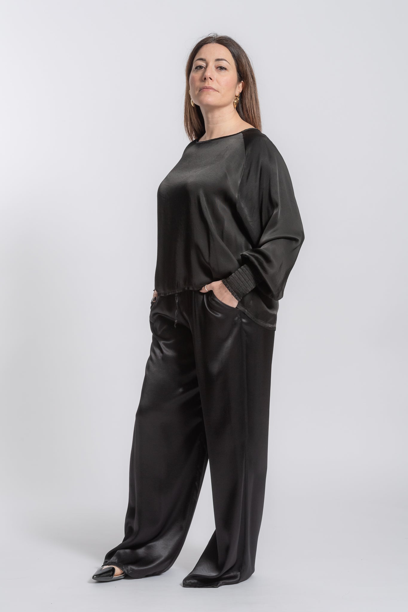 Blusa Ocean maniche elastico