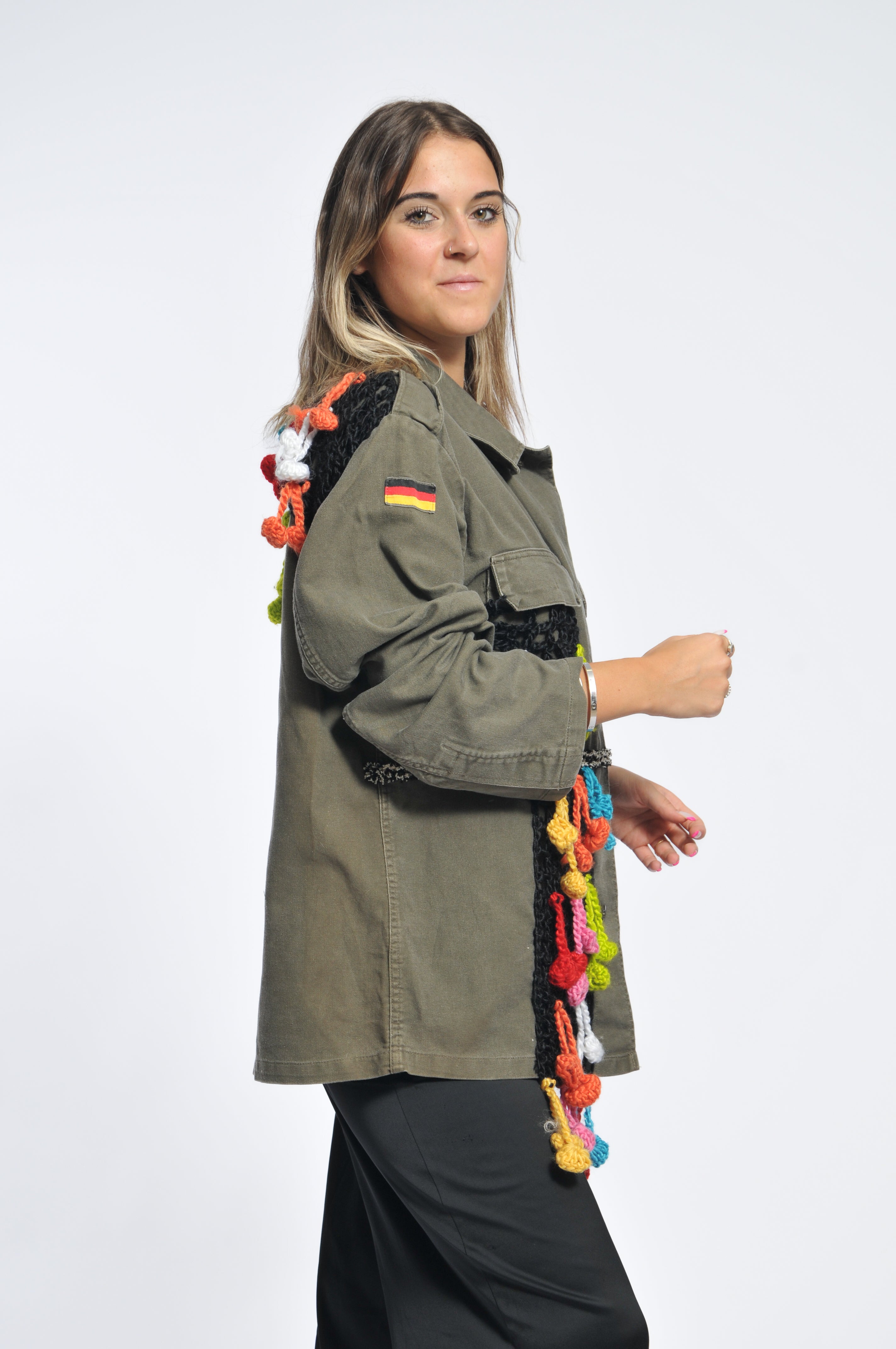 Giacca Military Pizzo e Crochet