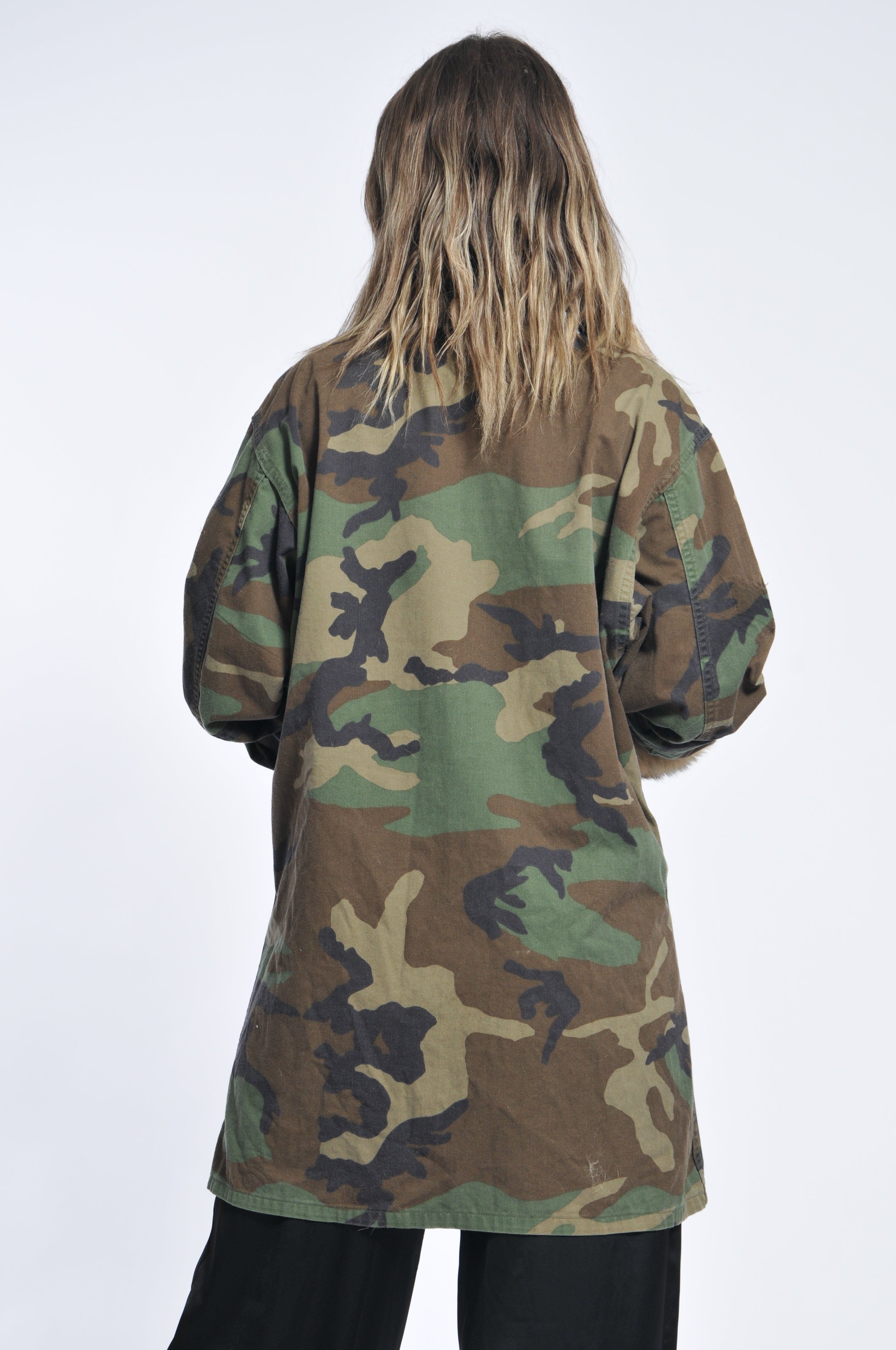 Giacca Military Camouflage Ecopelliccia