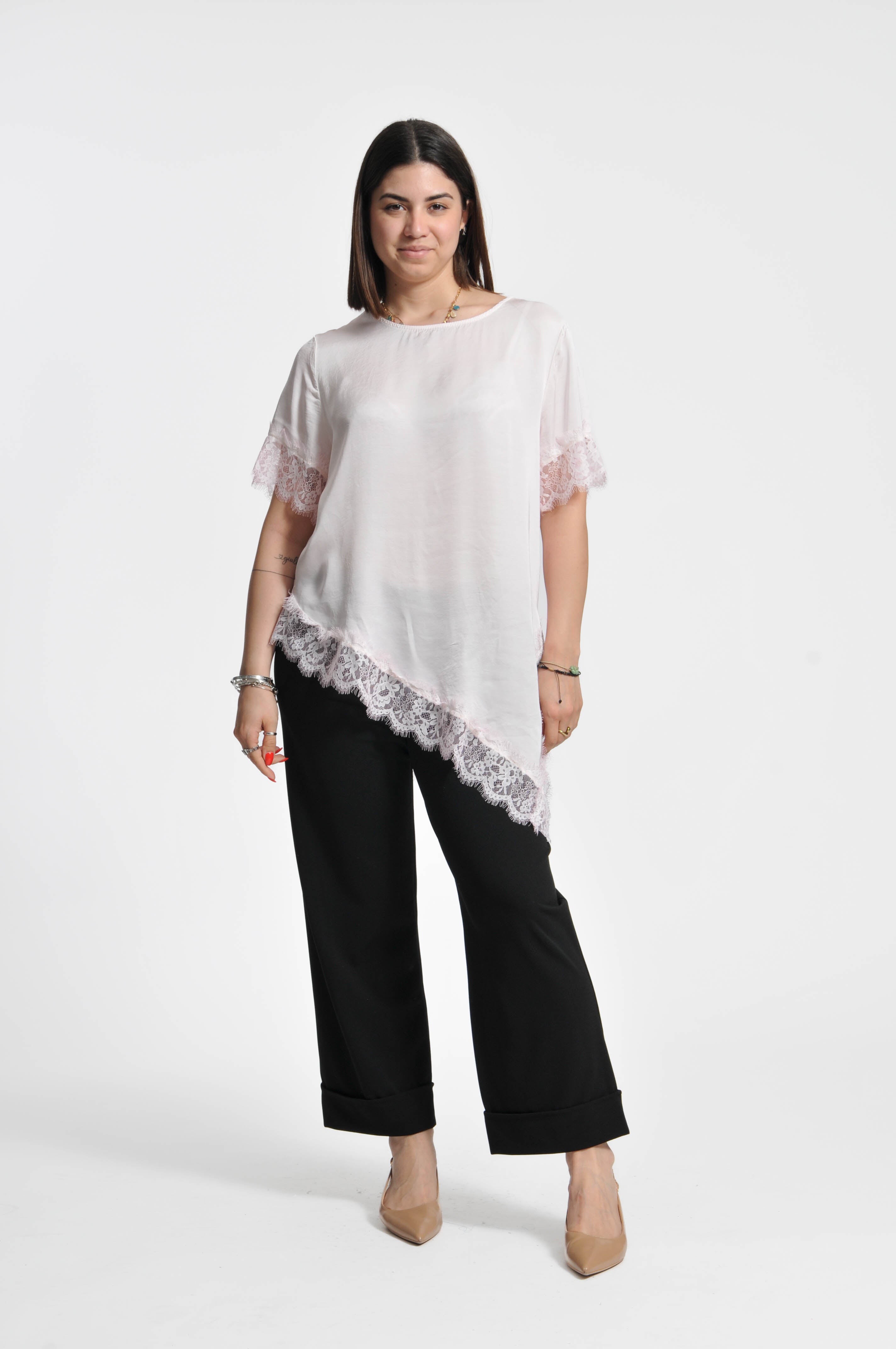 T-shirt Pizzo Ocean Asimmetrica