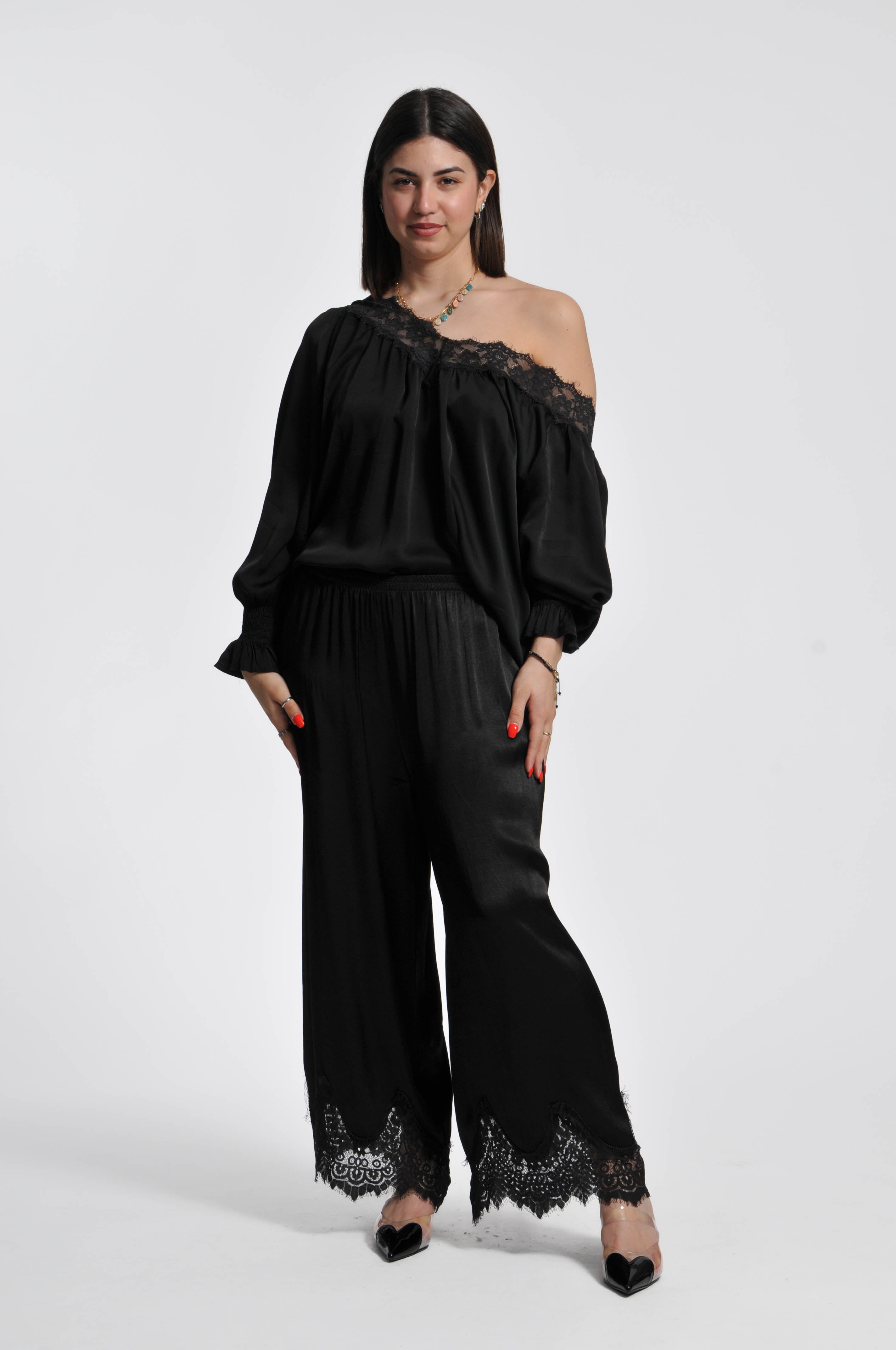 Blusa Ocean Pizzo Scollo V