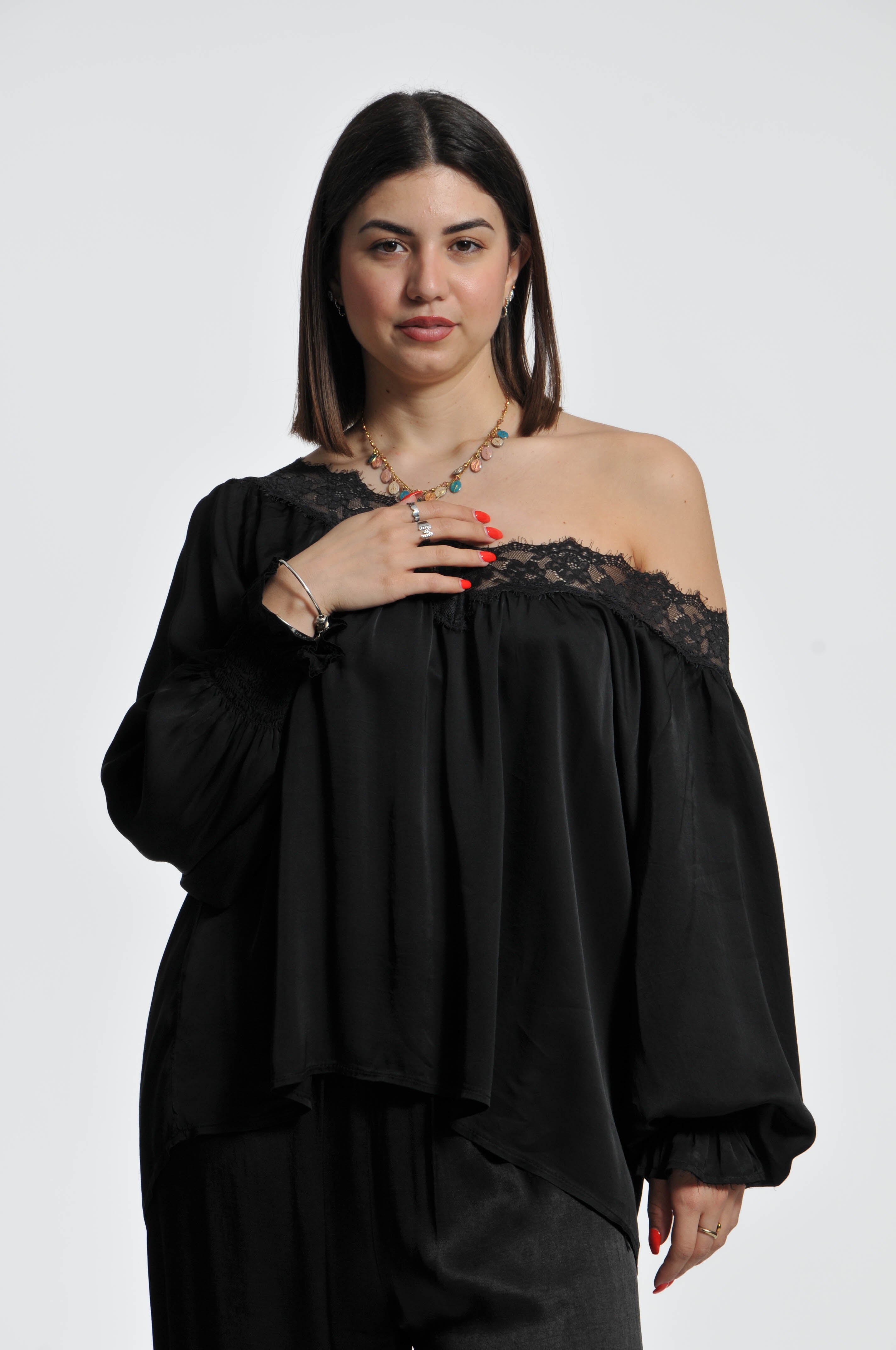 Blusa Ocean Pizzo Scollo V