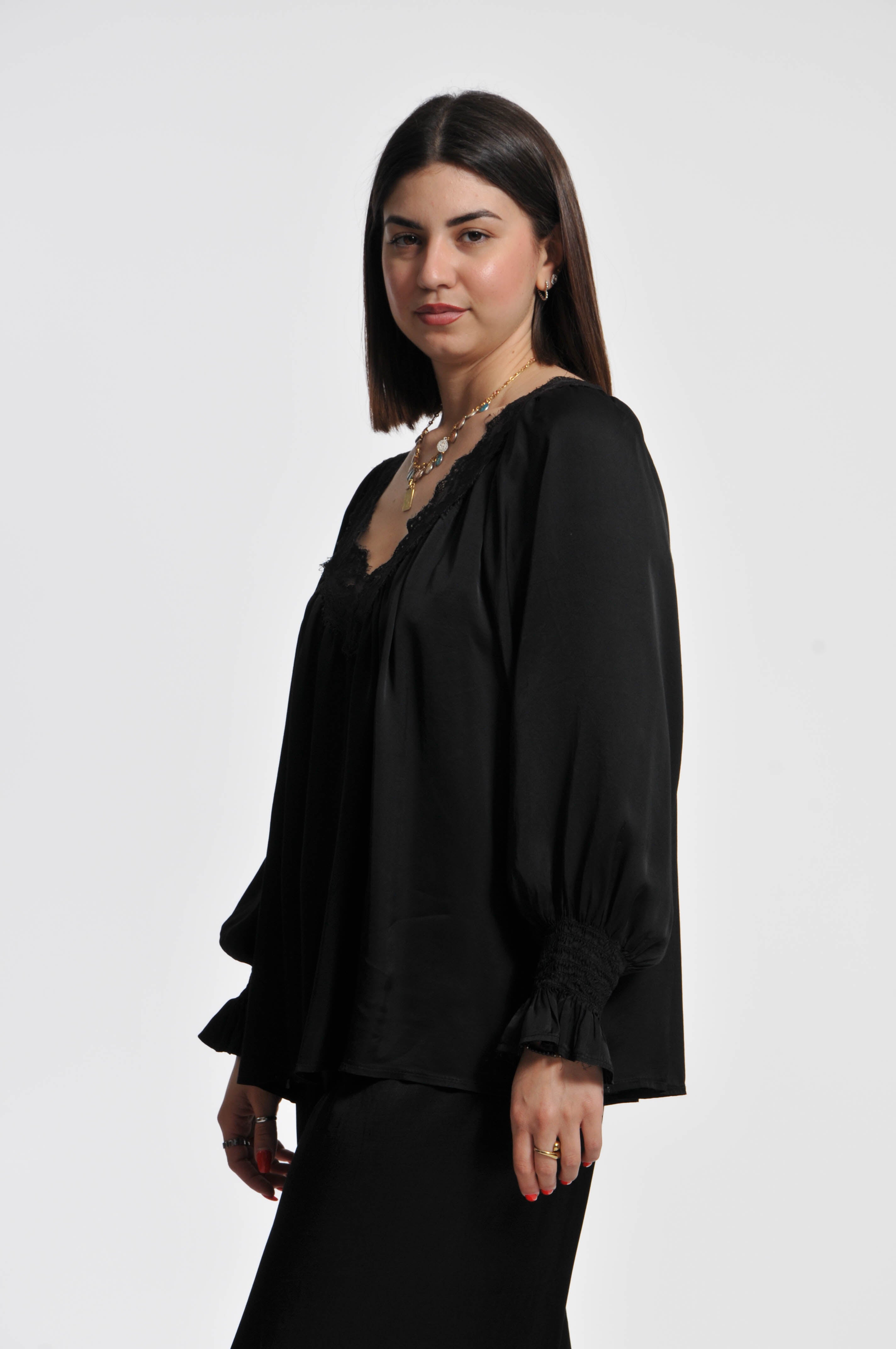 Blusa Ocean Pizzo Scollo V