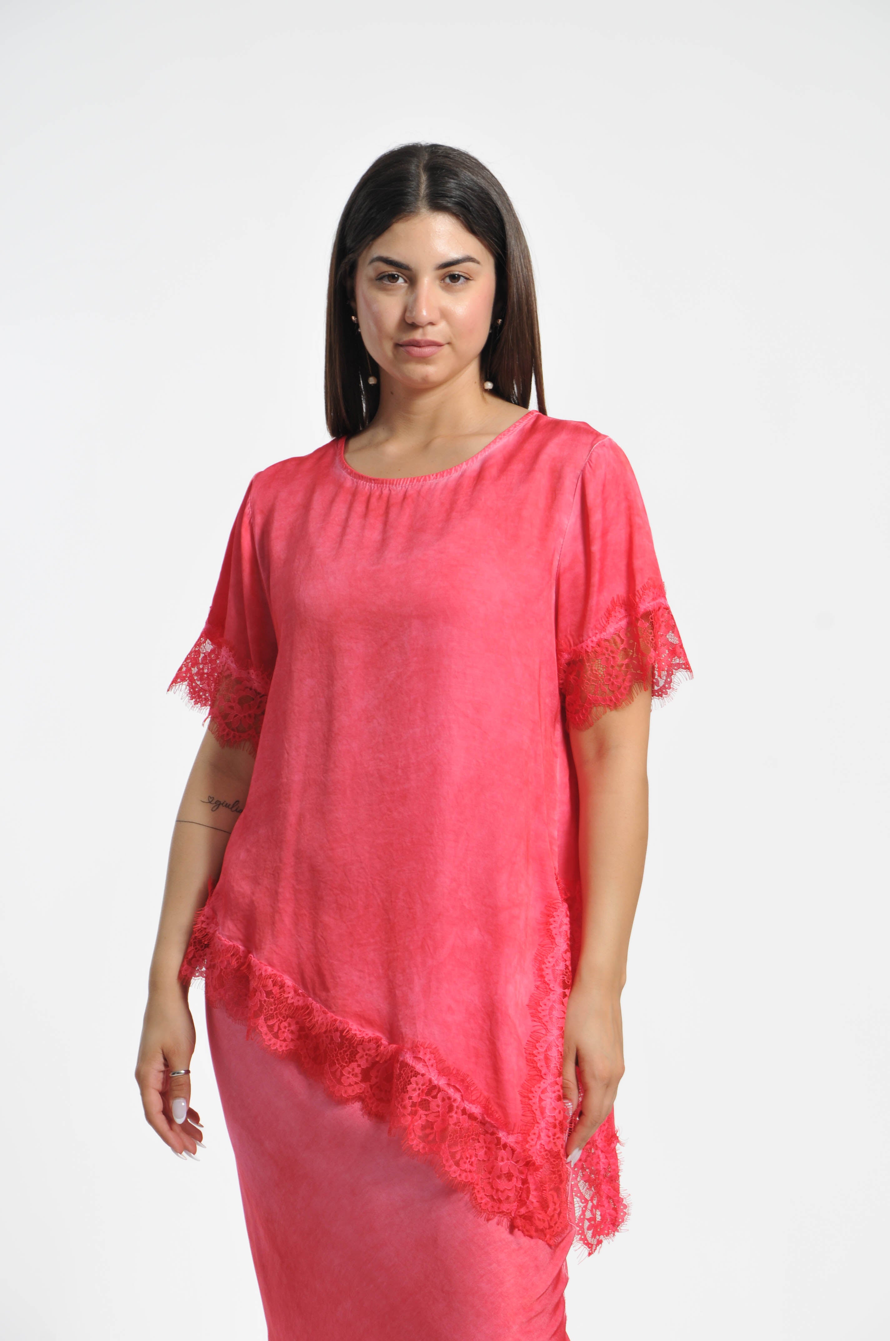T-shirt Pizzo Ocean Asimmetrica