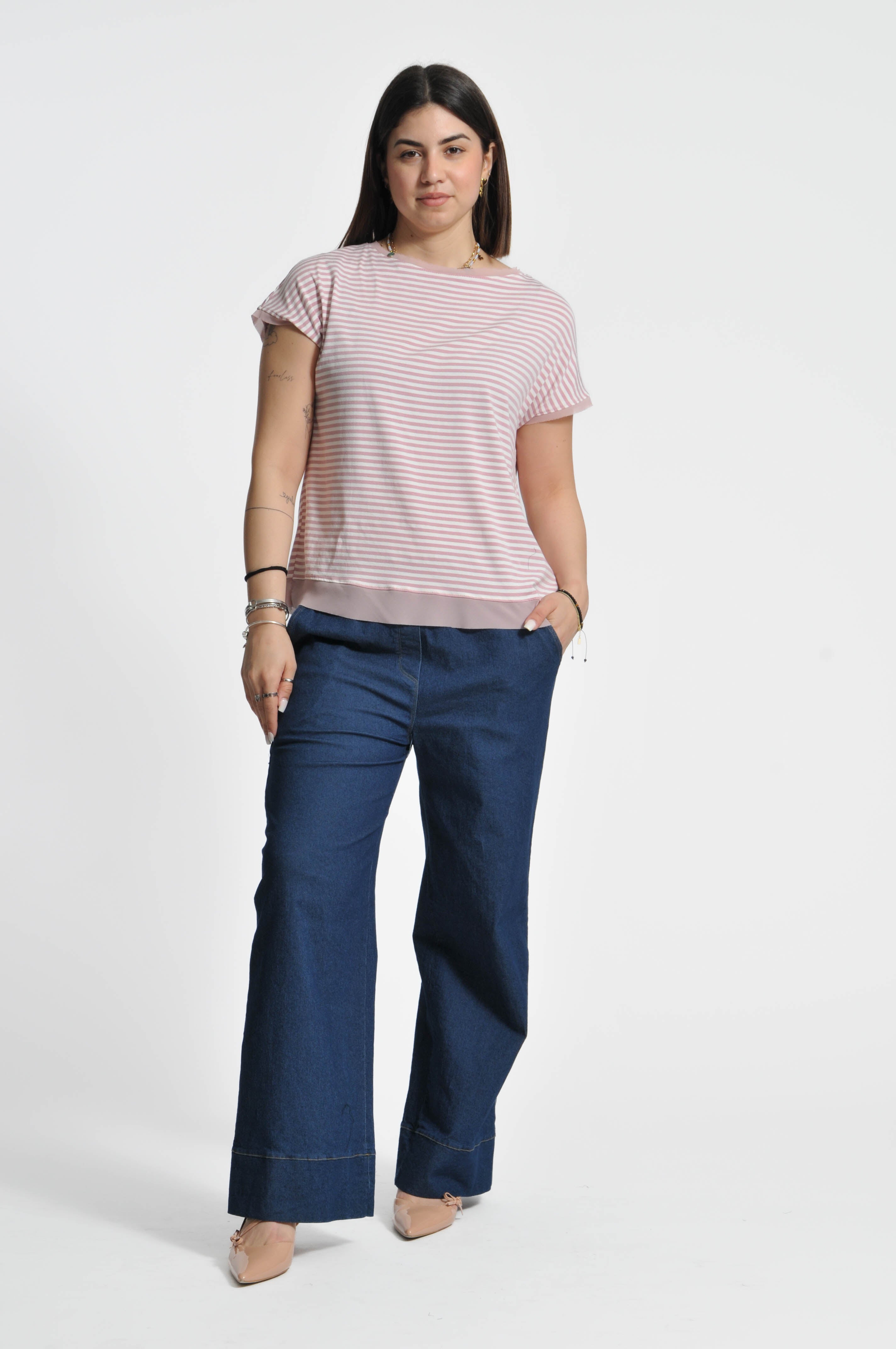 T-shirt Parisienne Manica Corta