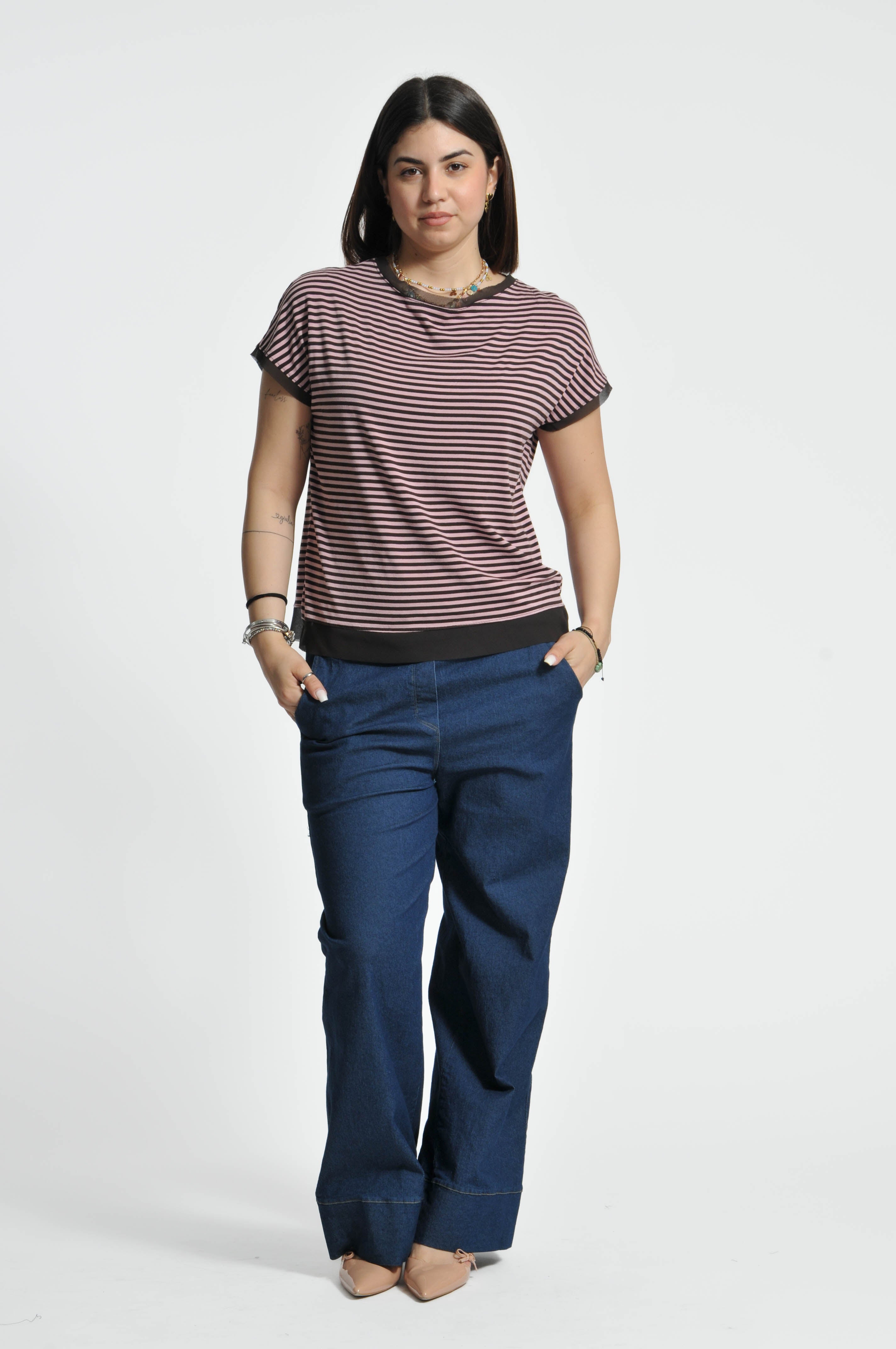 T-shirt Parisienne Manica Corta