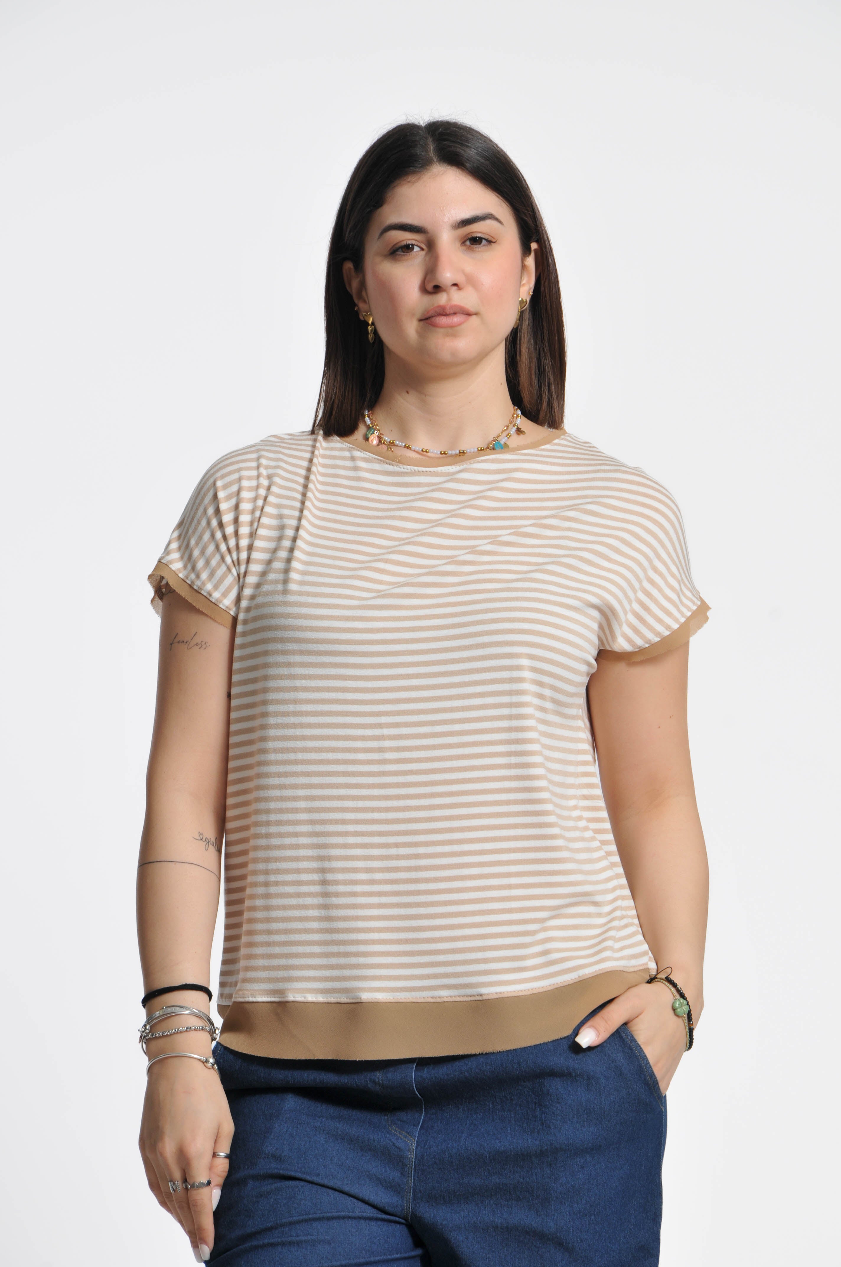 T-shirt Parisienne Manica Corta