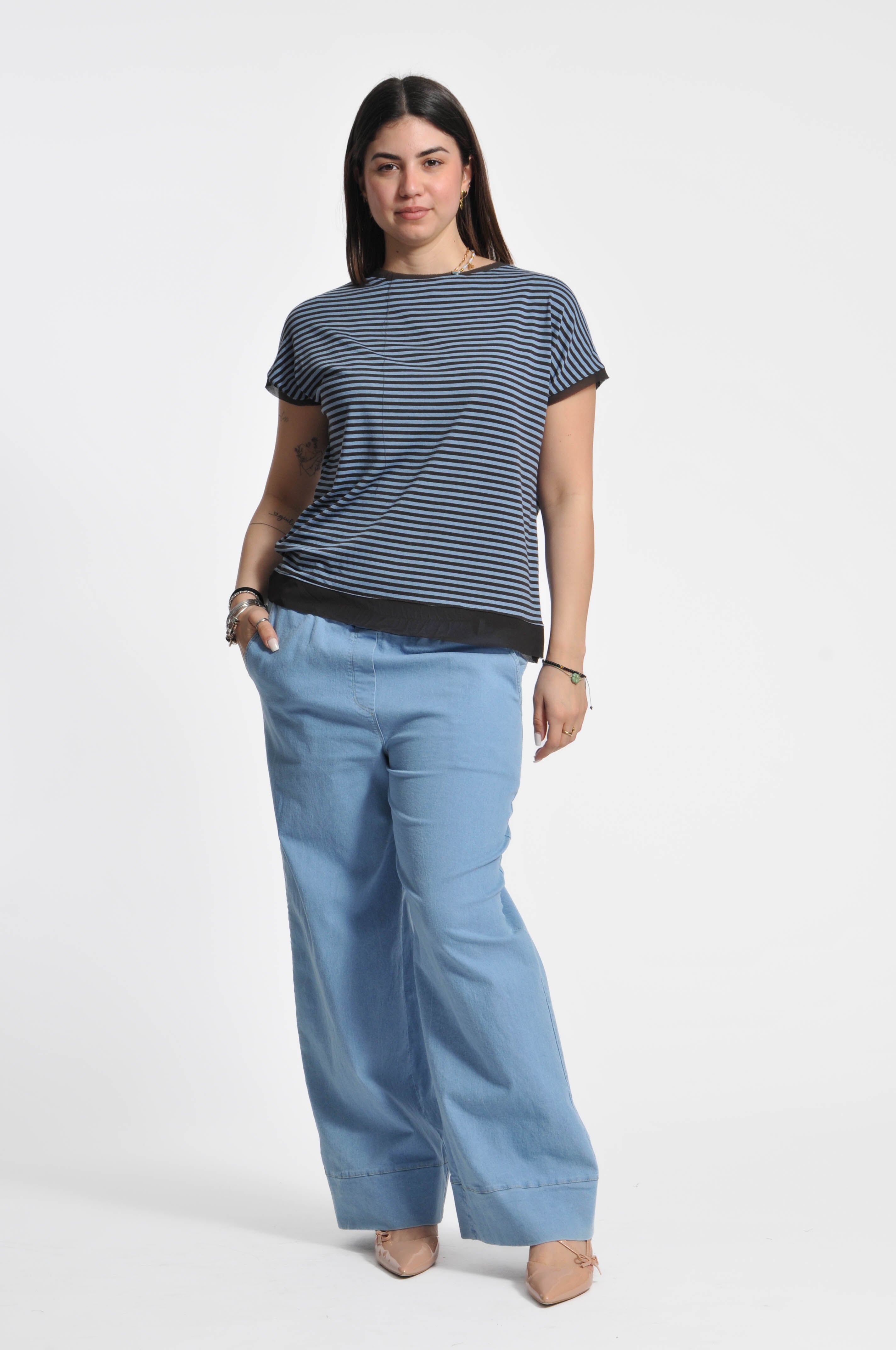 T-shirt Parisienne Manica Corta