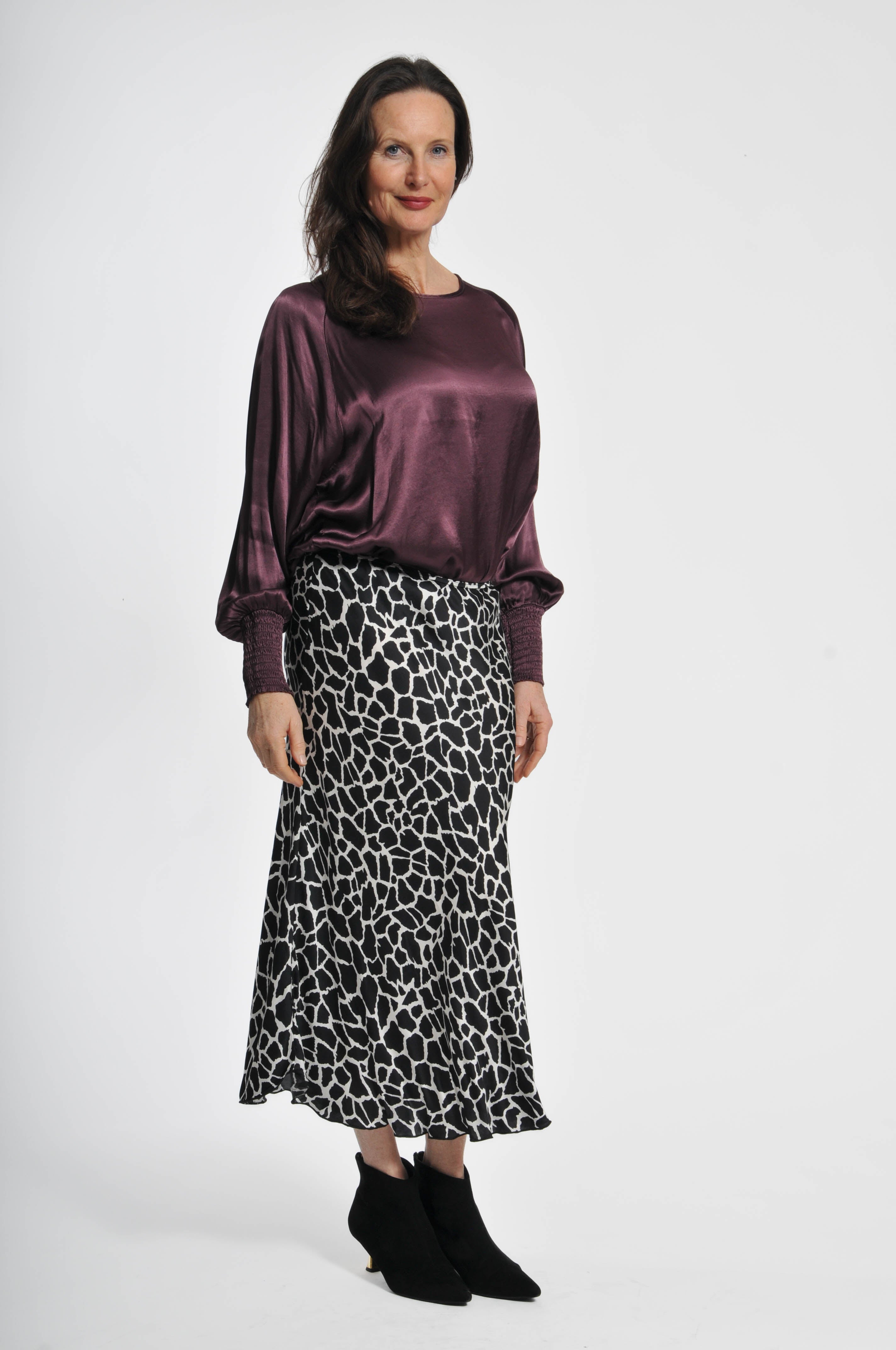 Ocean Blouse with Elastic Sleeves