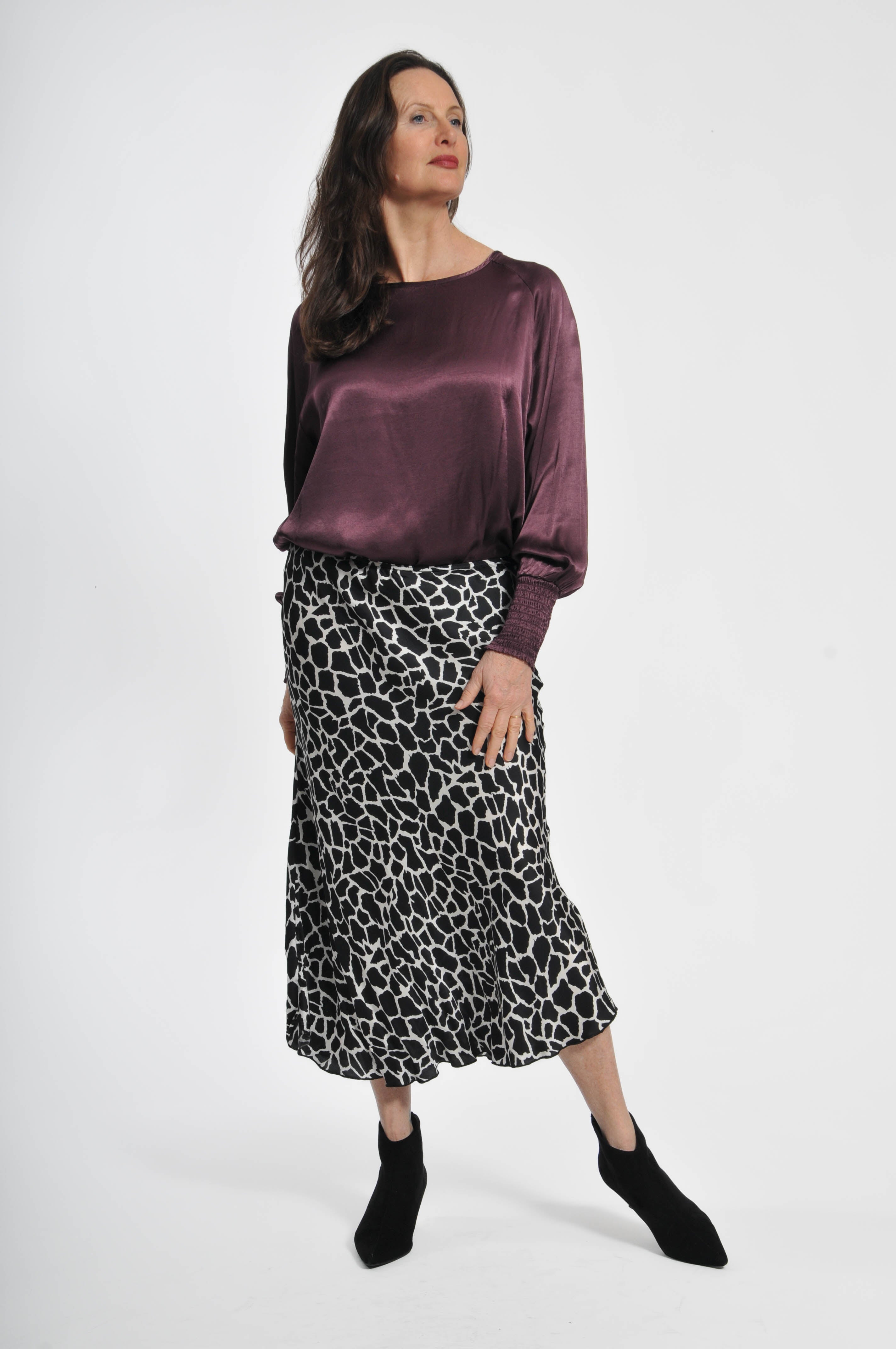 Ocean Blouse with Elastic Sleeves