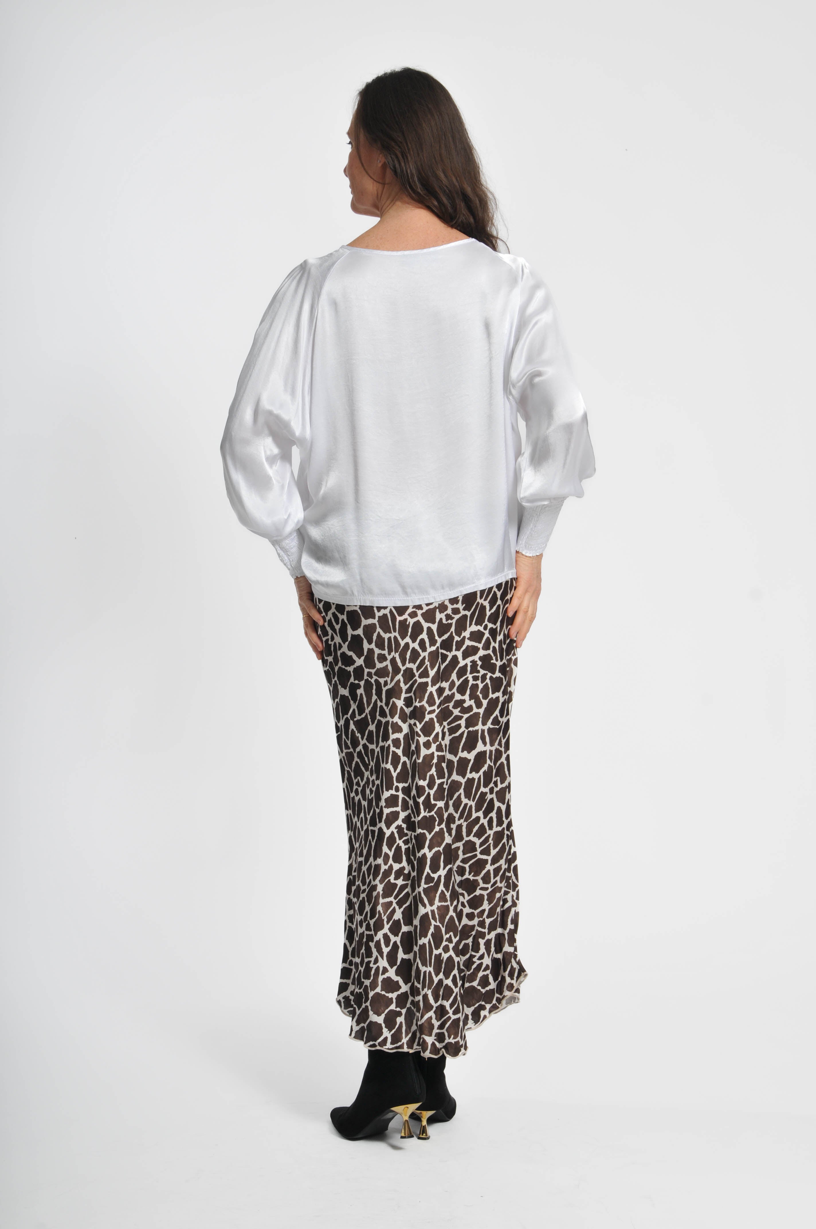 Ocean Blouse with Elastic Sleeves