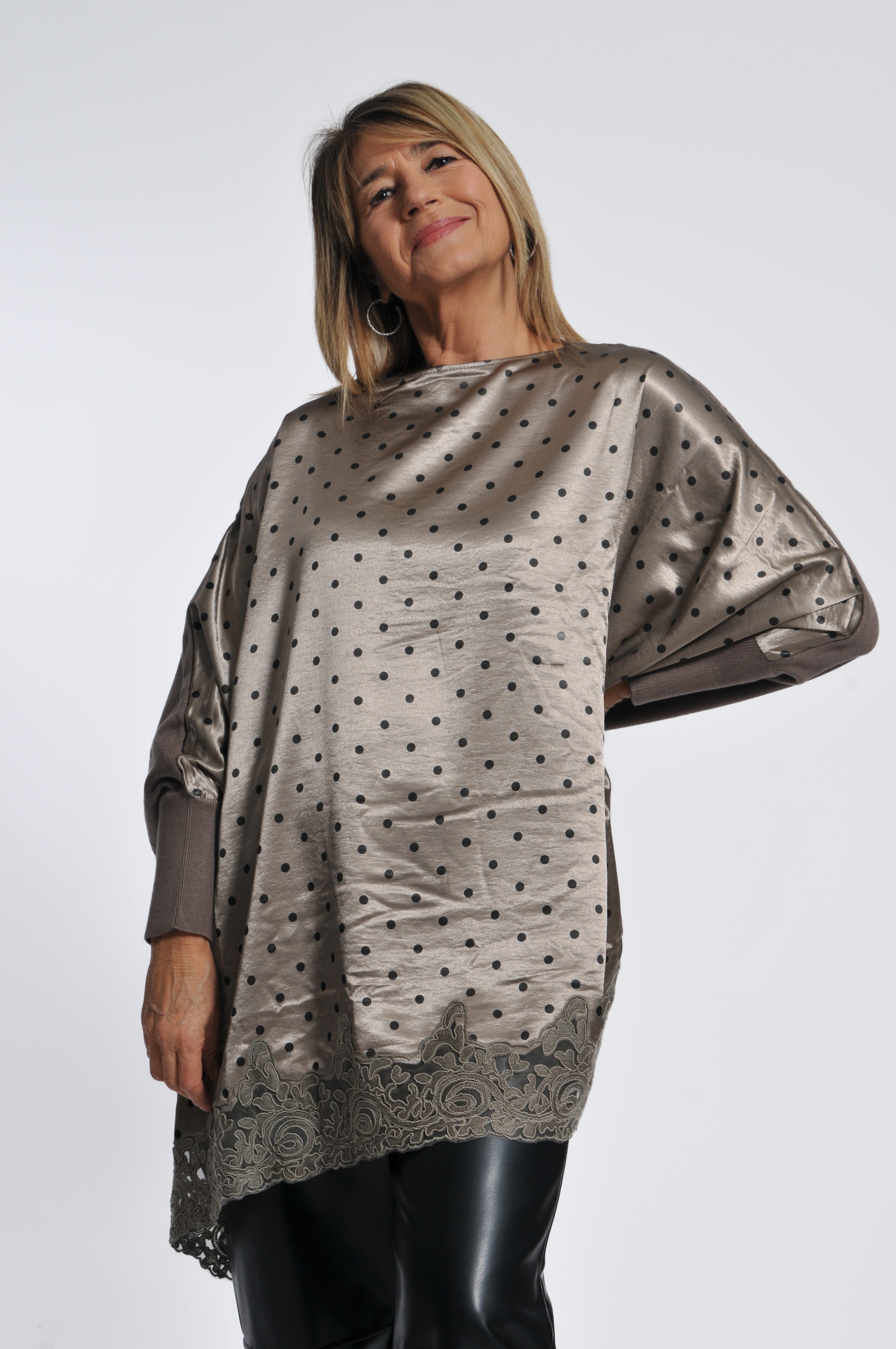 Maglia Macramè Pois