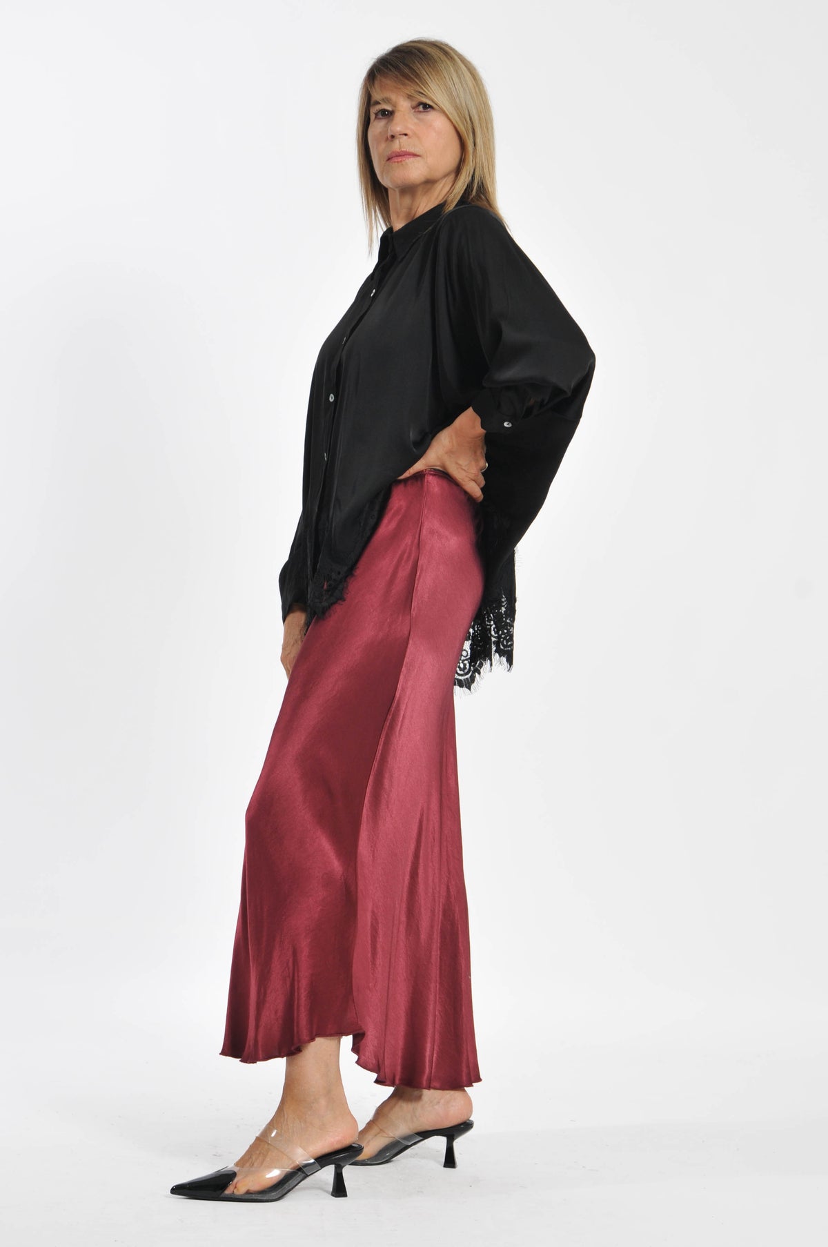 Ocean Satin Skirt