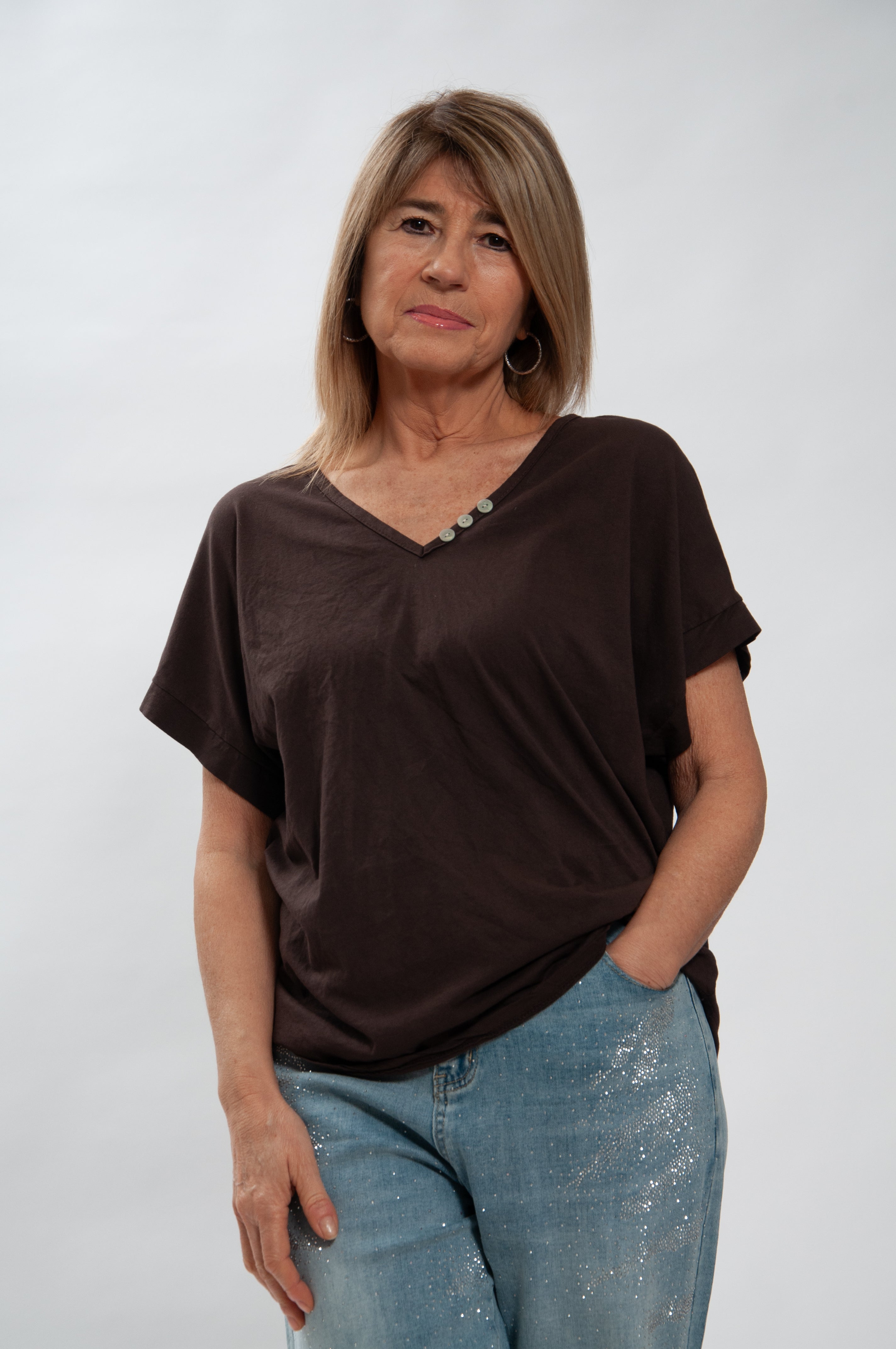 T-shirt Bottoncino