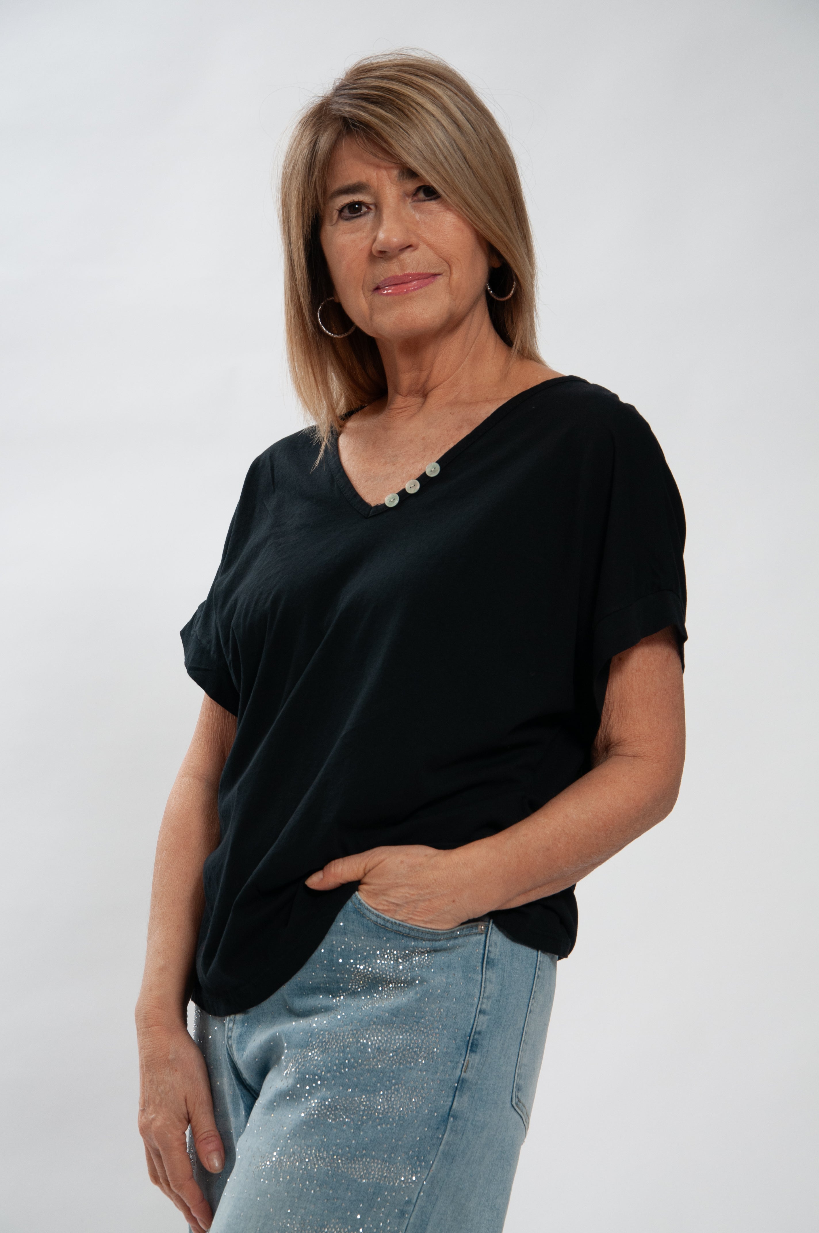 T-shirt Bottoncino