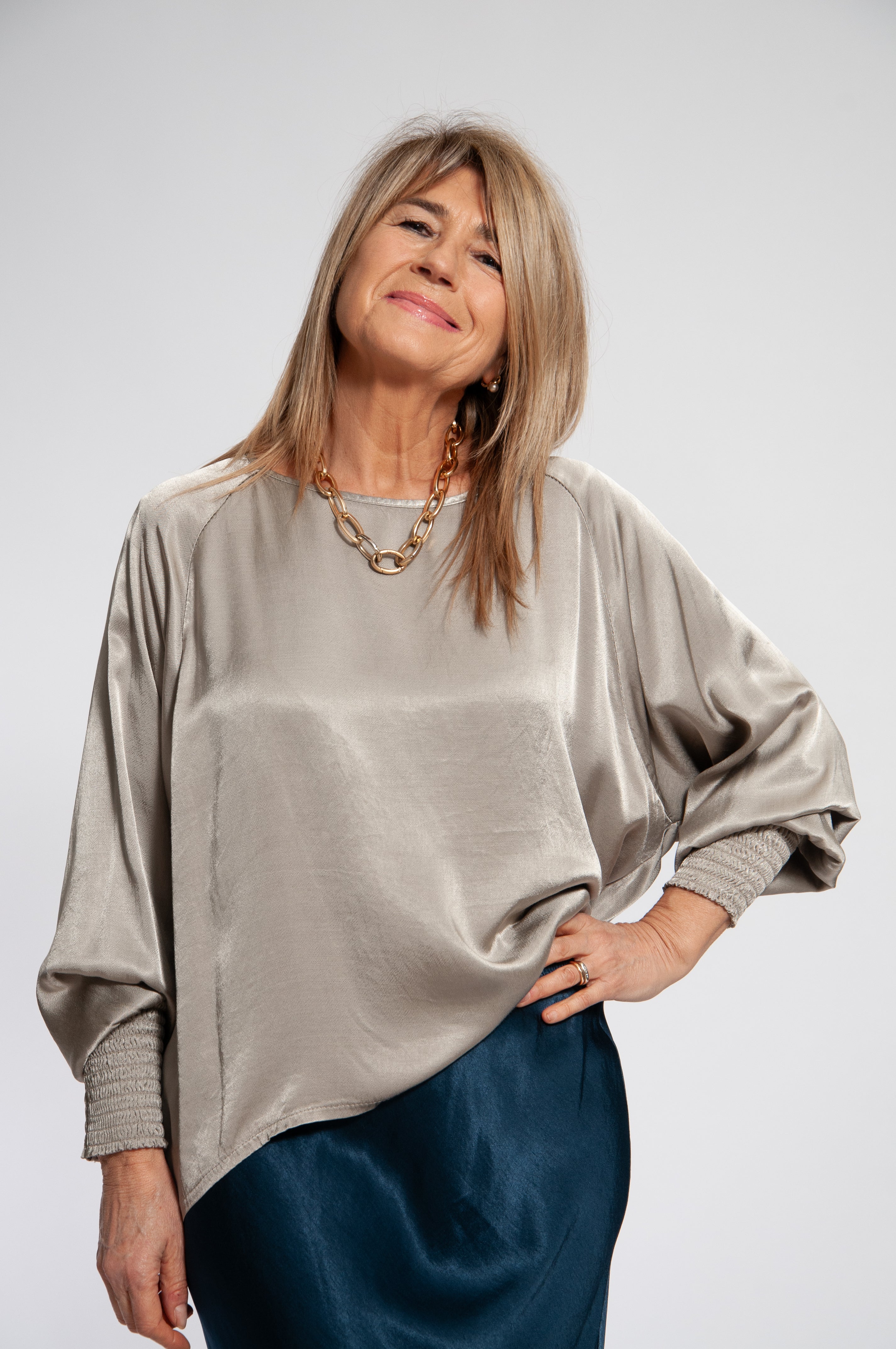 Blusa Ocean maniche elastico