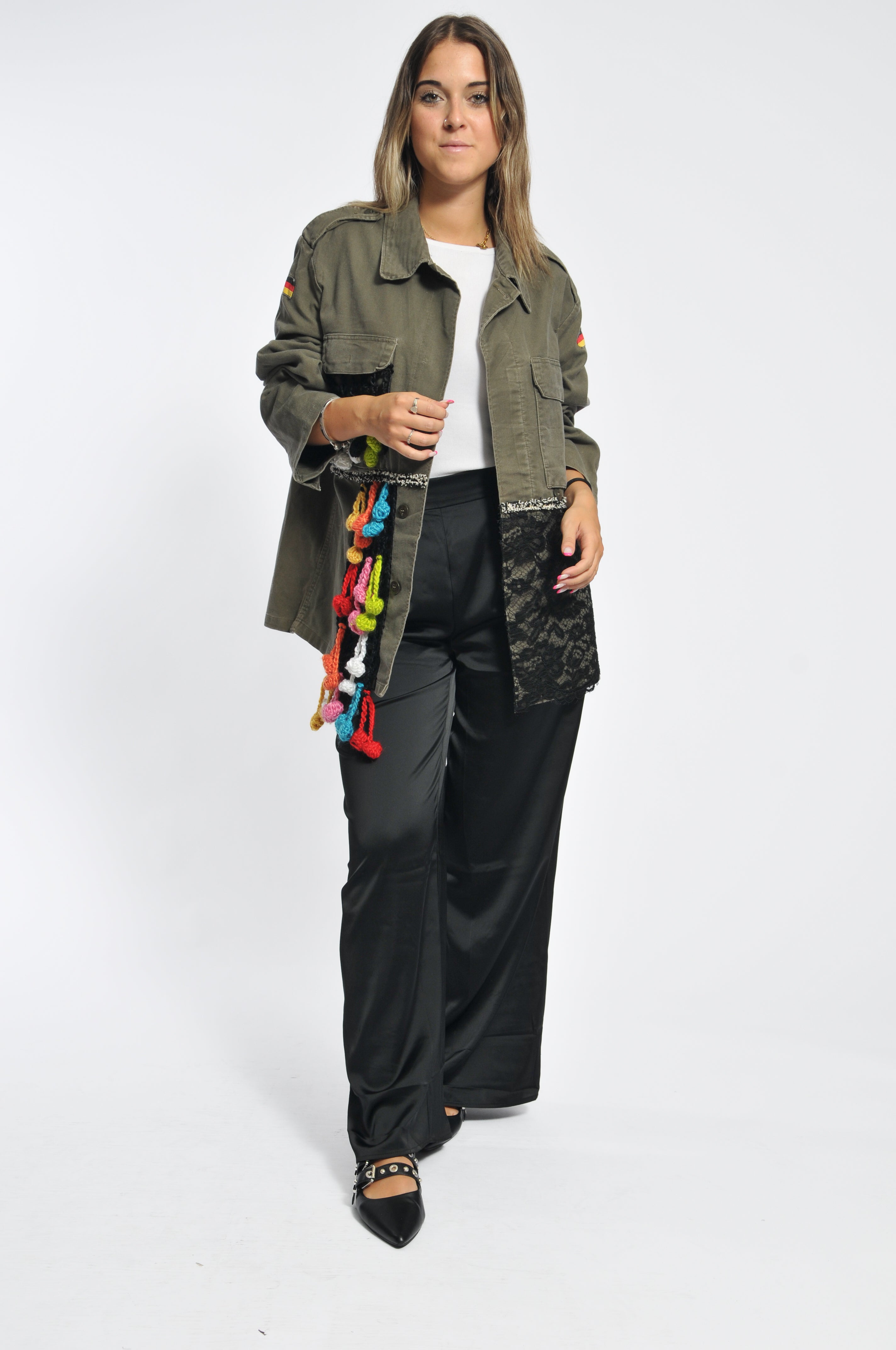 Giacca Military Pizzo e Crochet