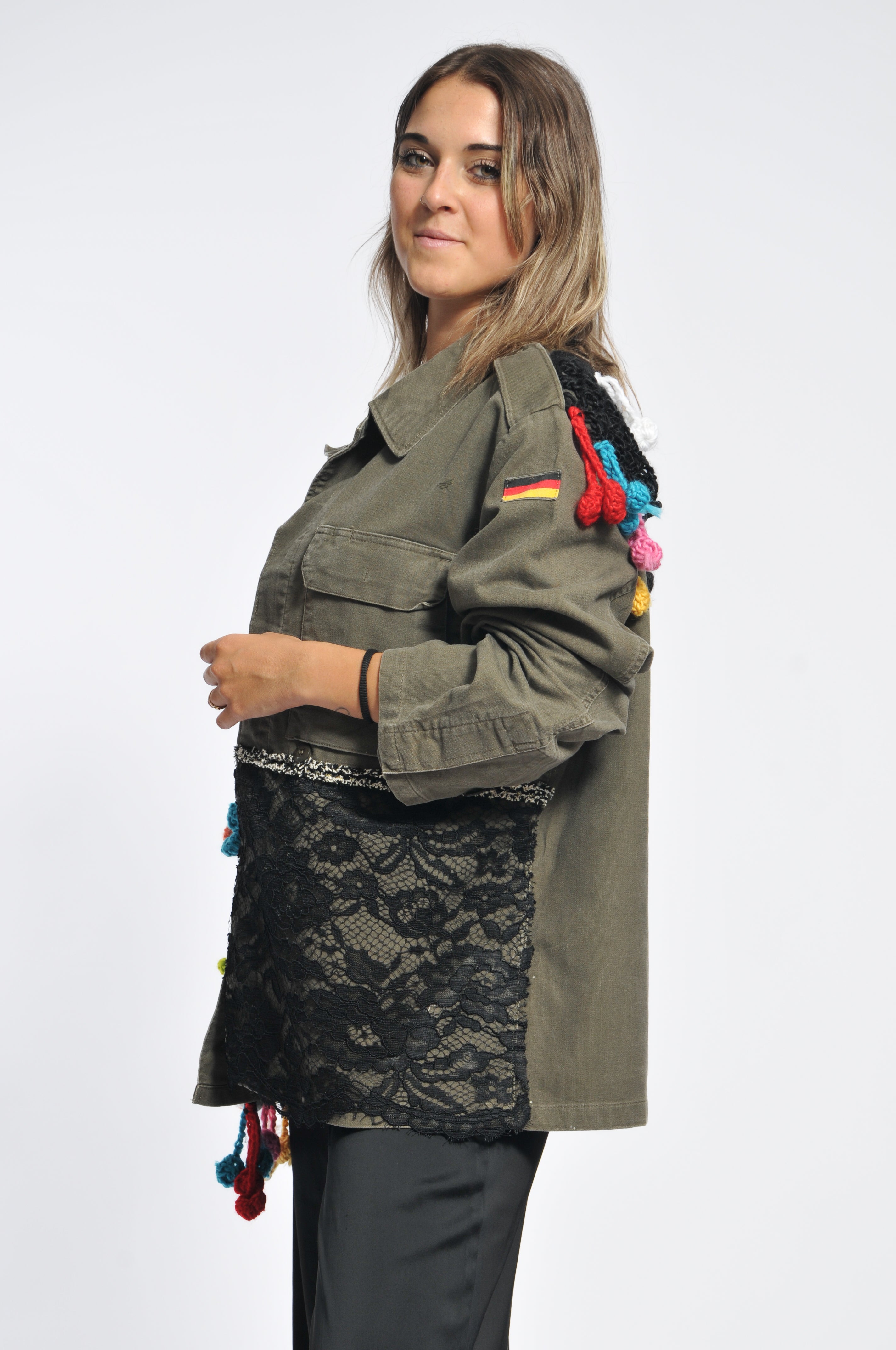 Giacca Military Pizzo e Crochet