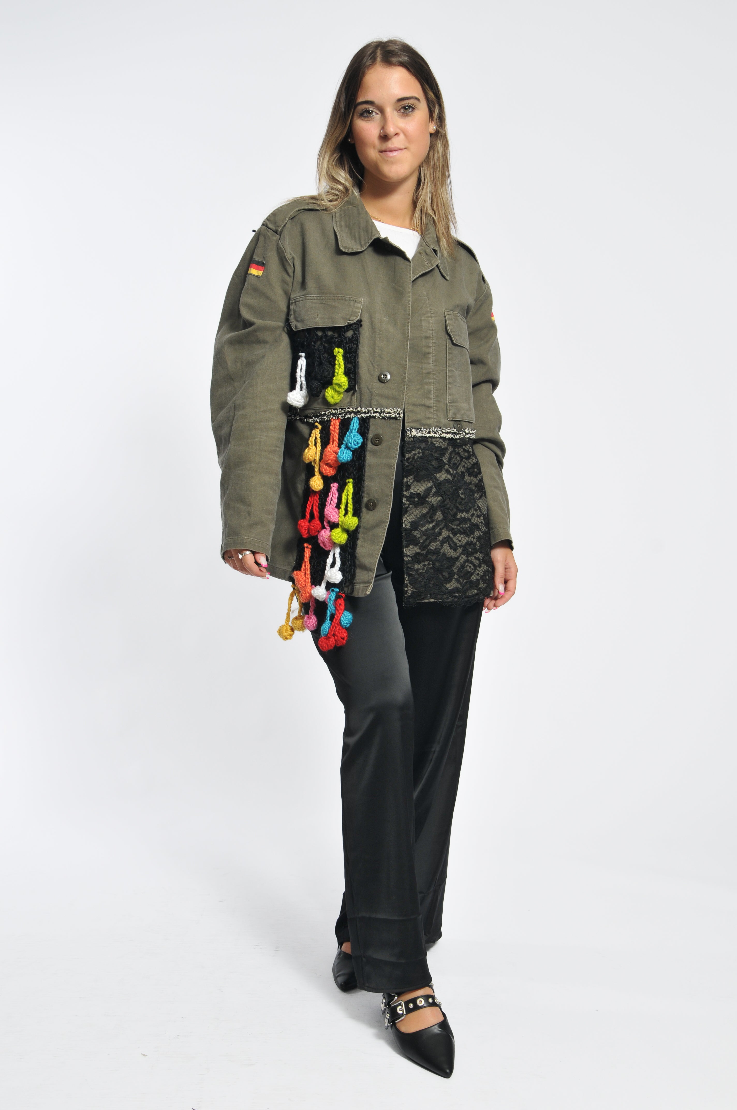 Giacca Military Pizzo e Crochet