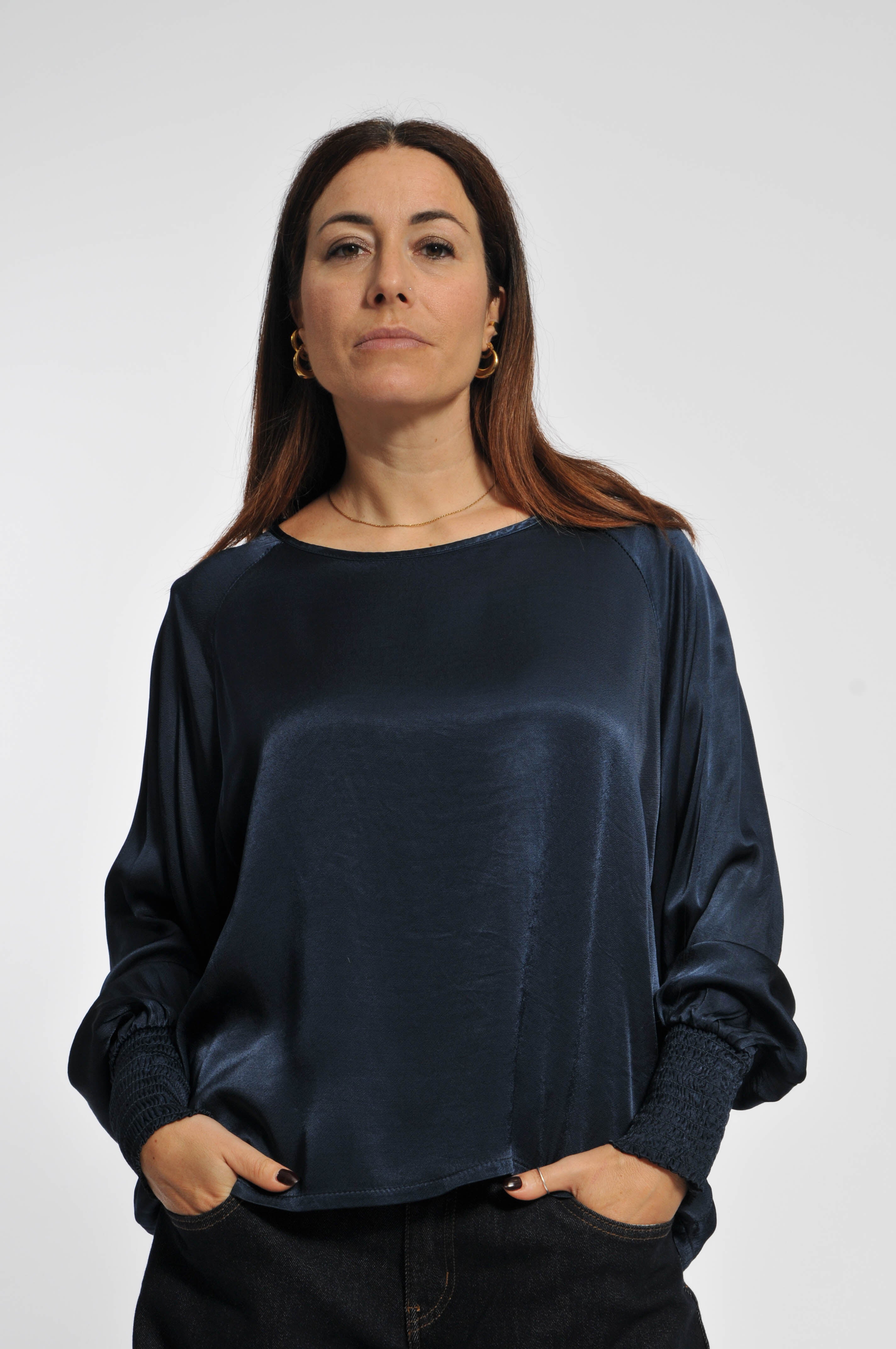 Blusa Ocean Maniche Elastico