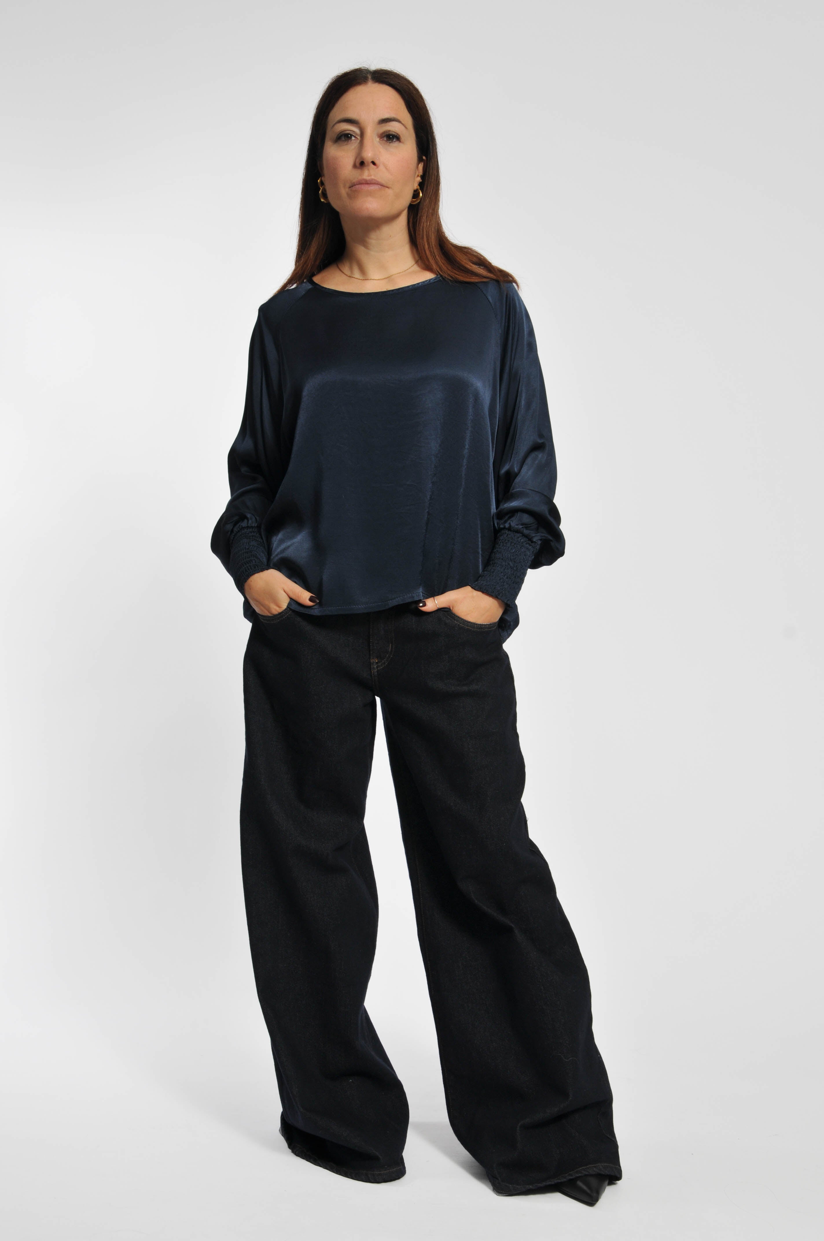 Blusa Ocean Maniche Elastico