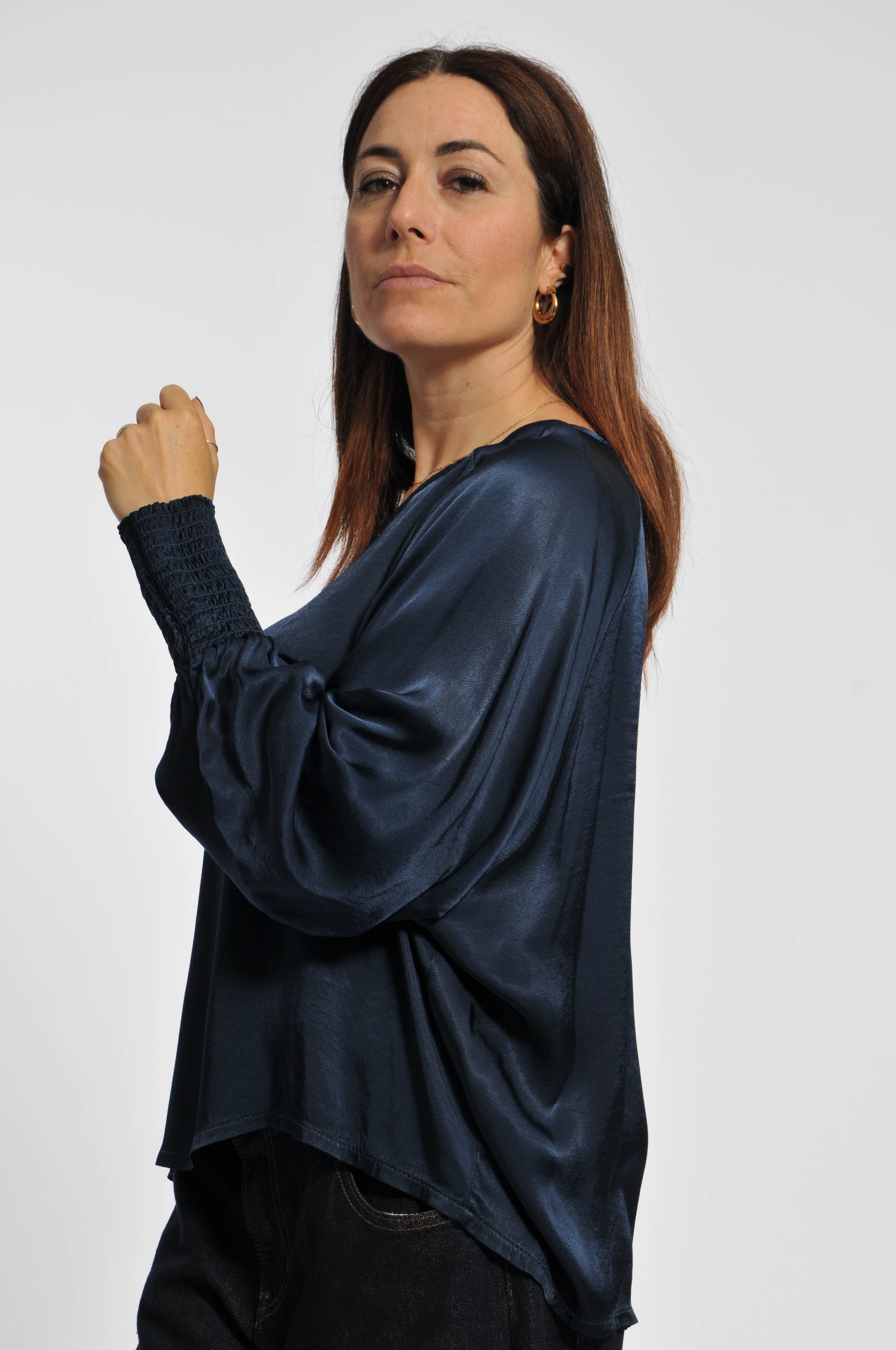 Blusa Ocean Maniche Elastico