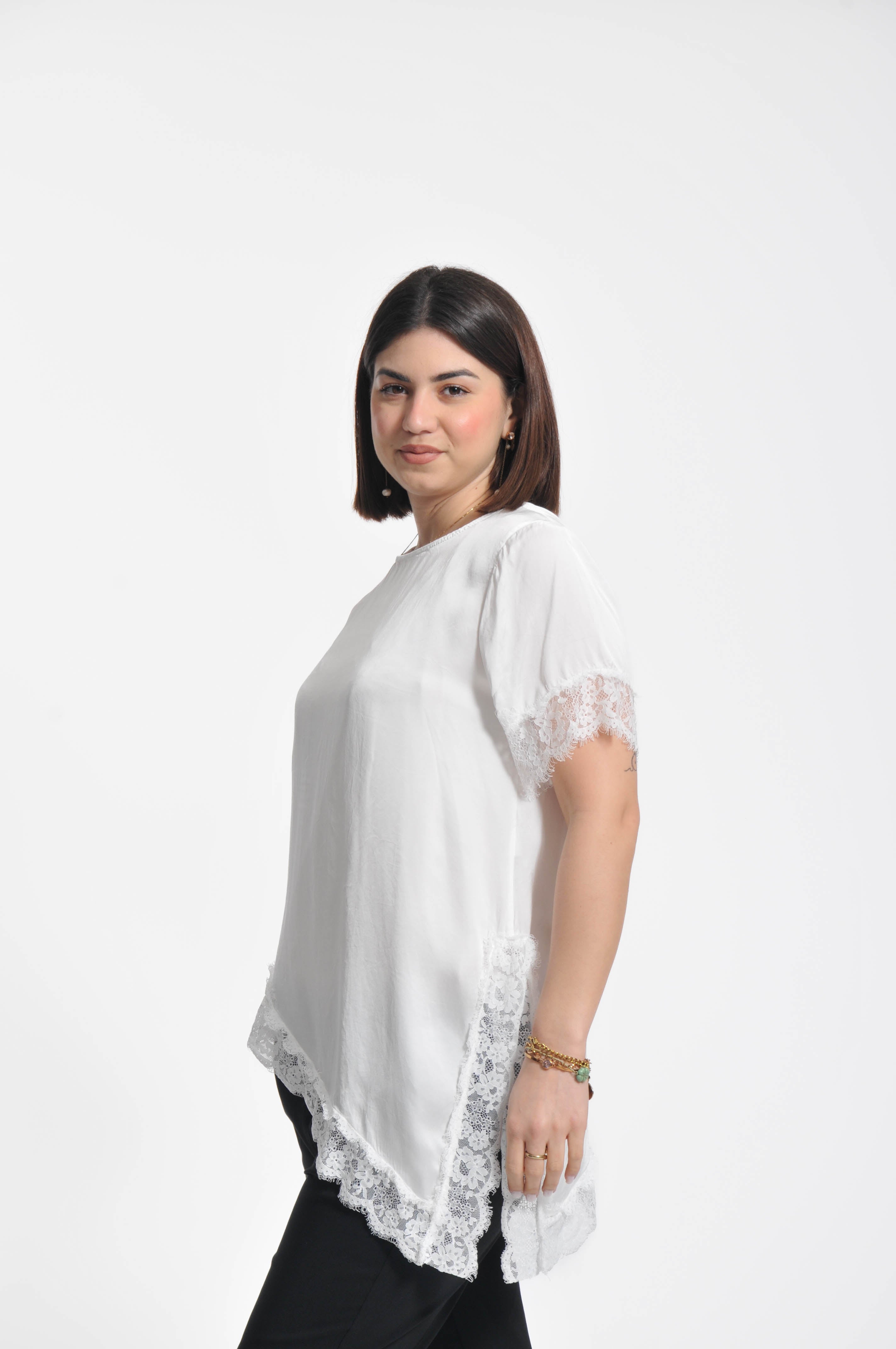 T-shirt Pizzo Ocean Asimmetrica