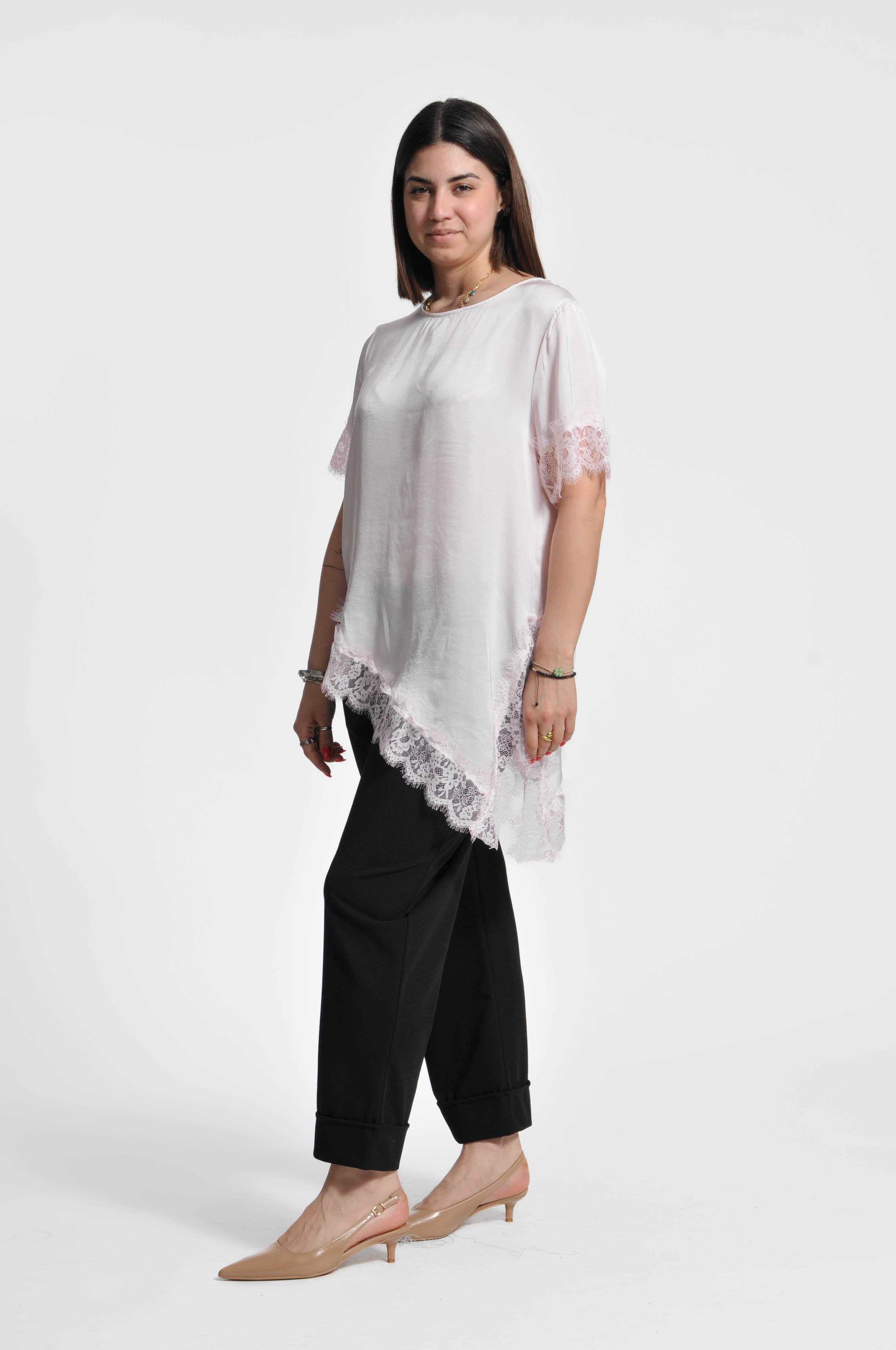T-shirt Pizzo Ocean Asimmetrica
