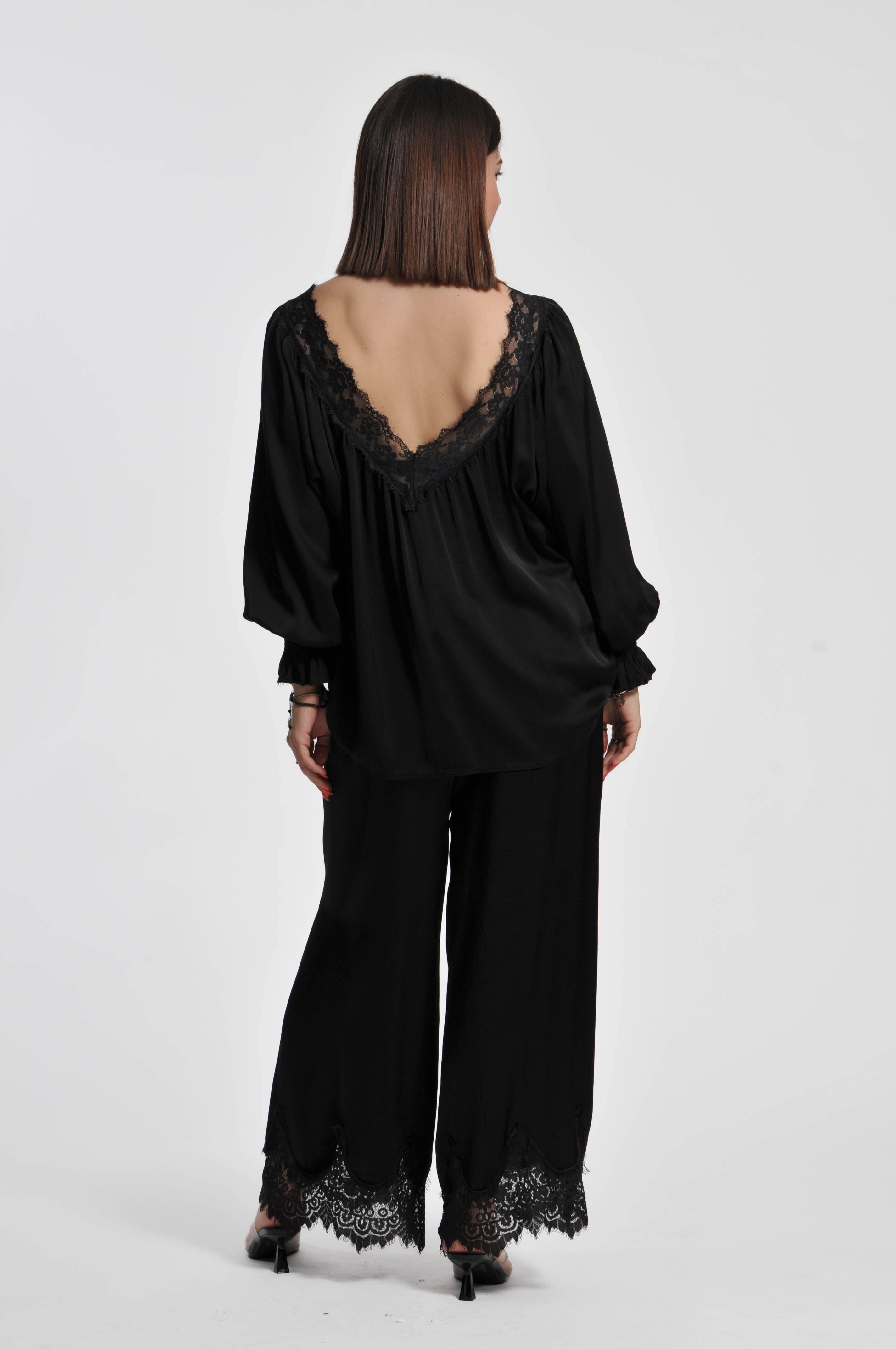 Blusa Ocean Pizzo Scollo V