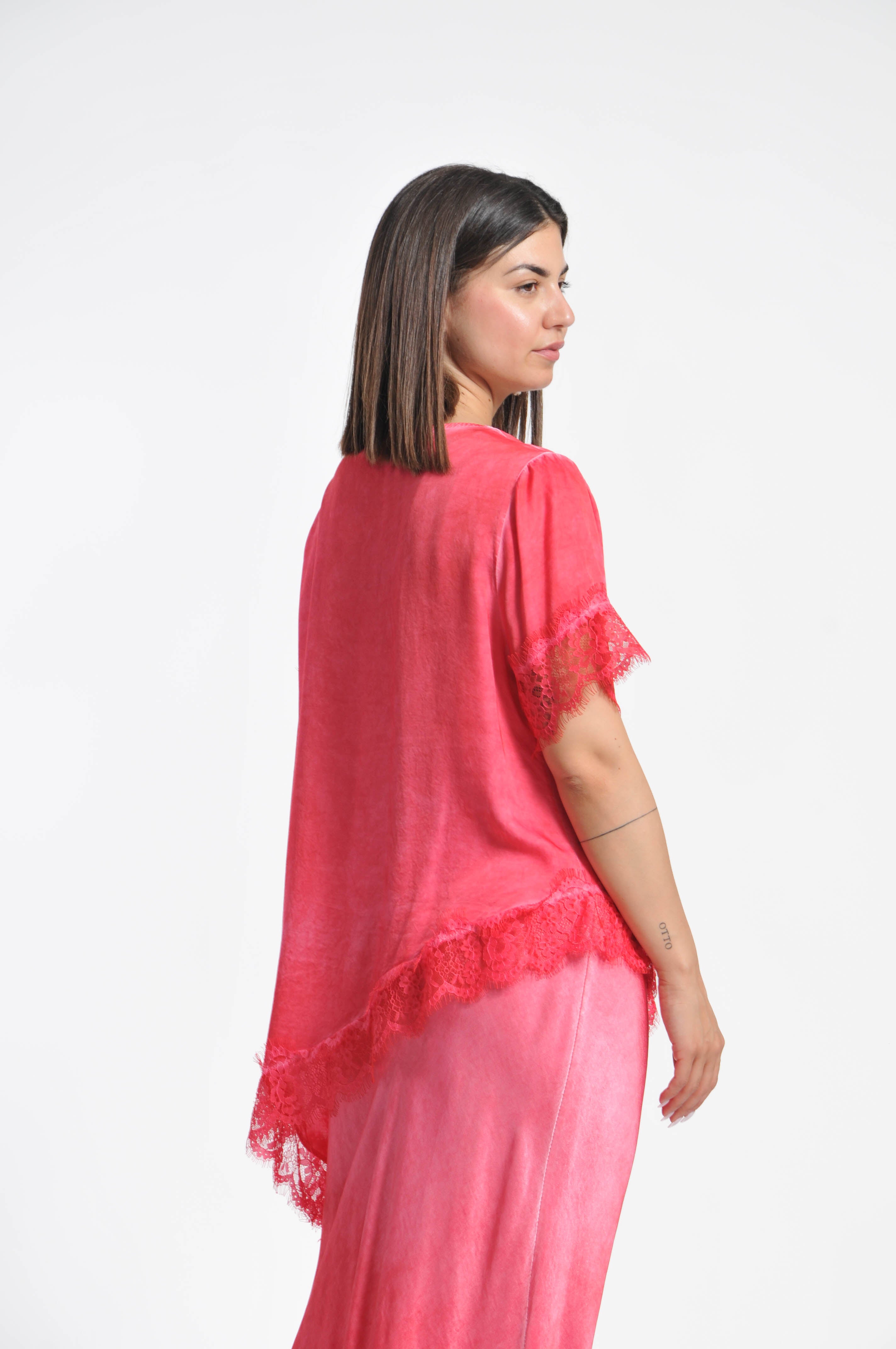T-shirt Pizzo Ocean Asimmetrica
