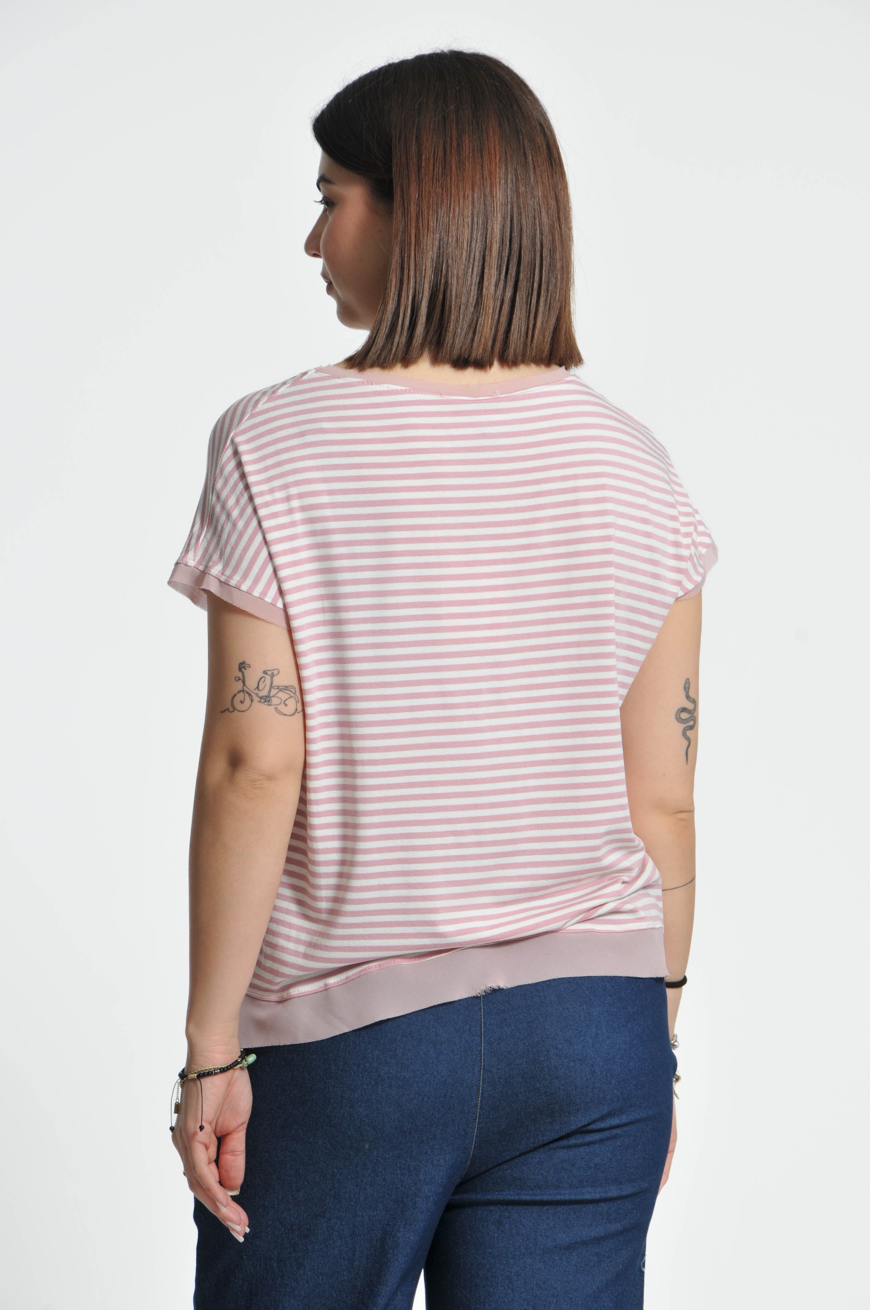 T-shirt Parisienne Manica Corta