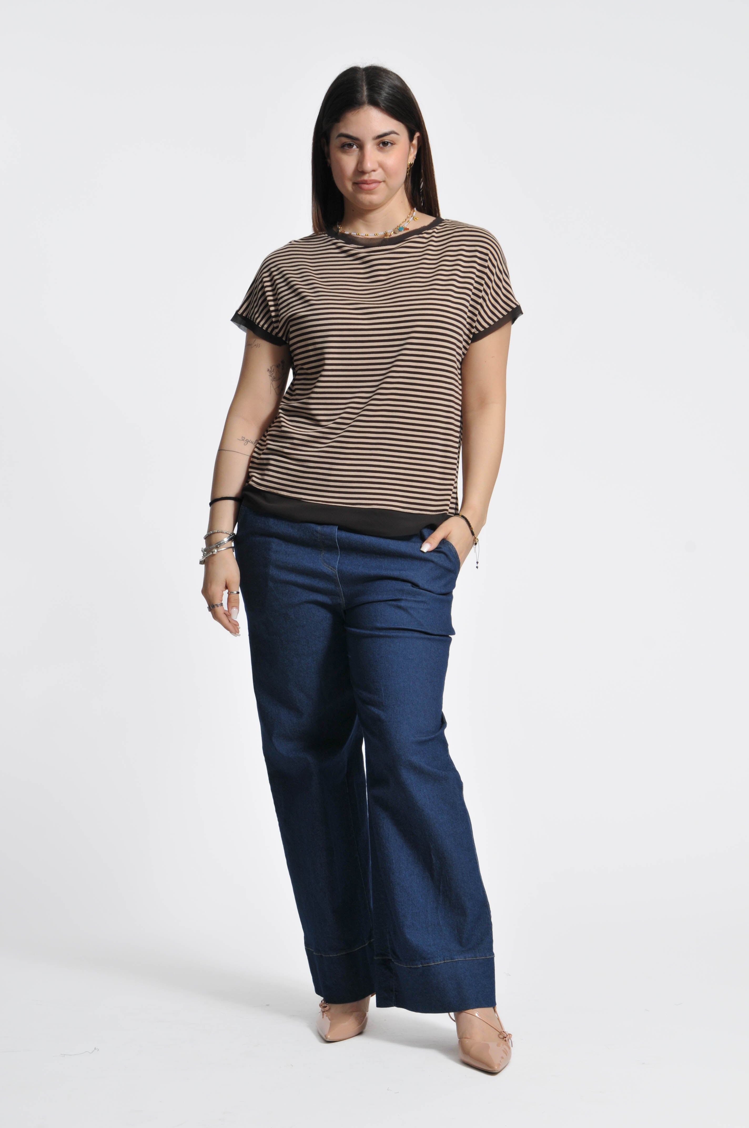 T-shirt Parisienne Manica Corta