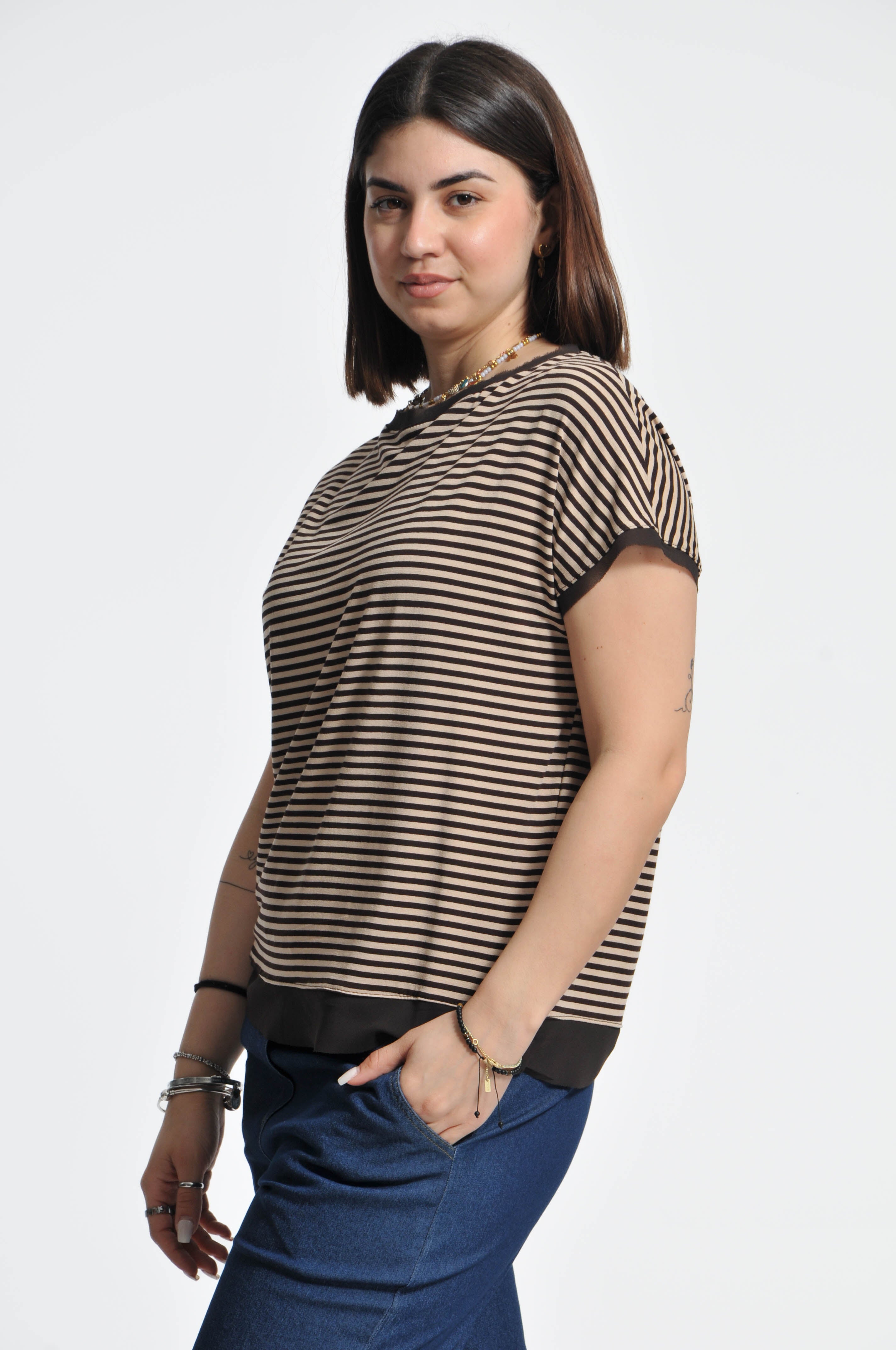 T-shirt Parisienne Manica Corta