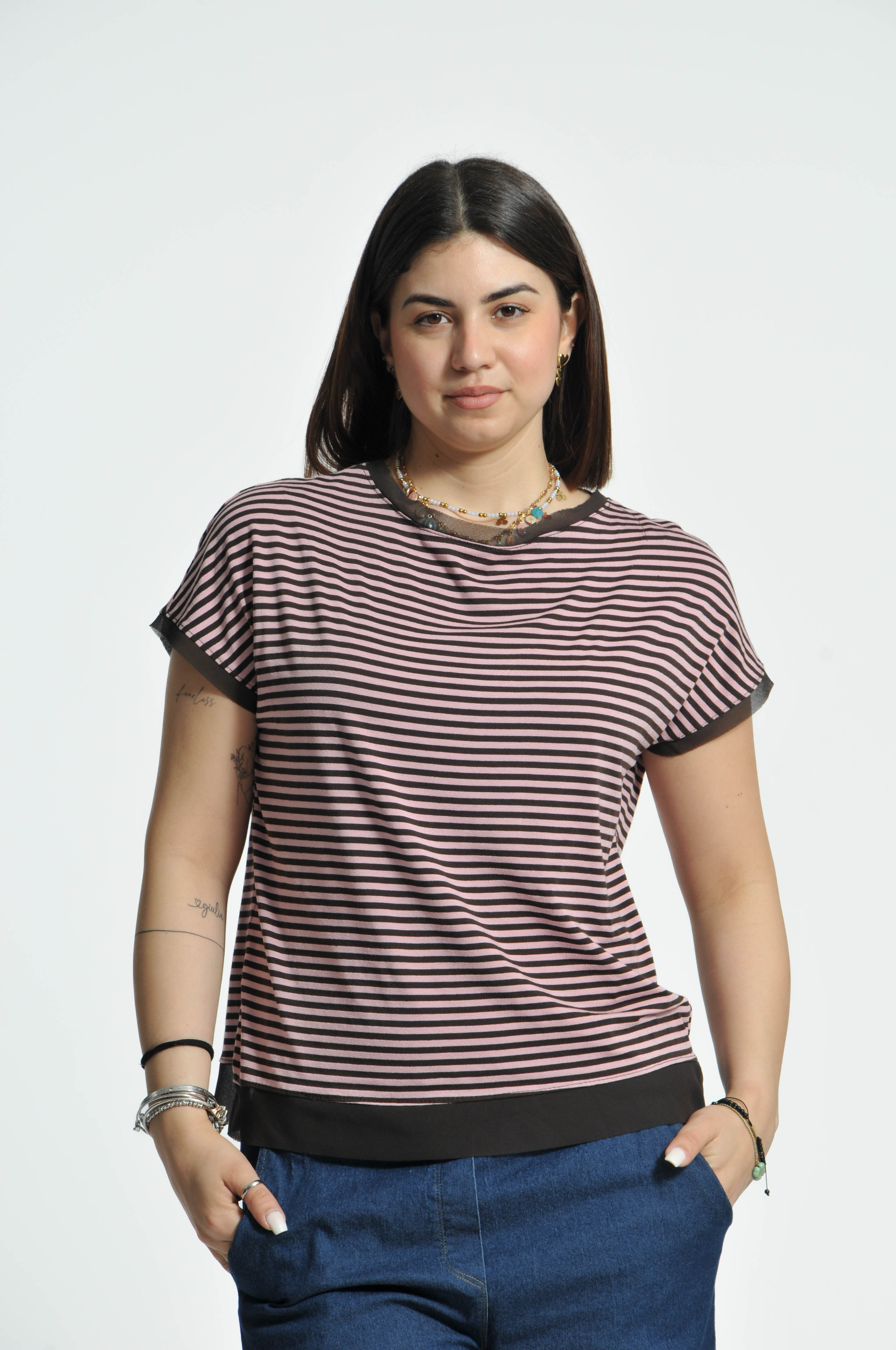 T-shirt Parisienne Manica Corta