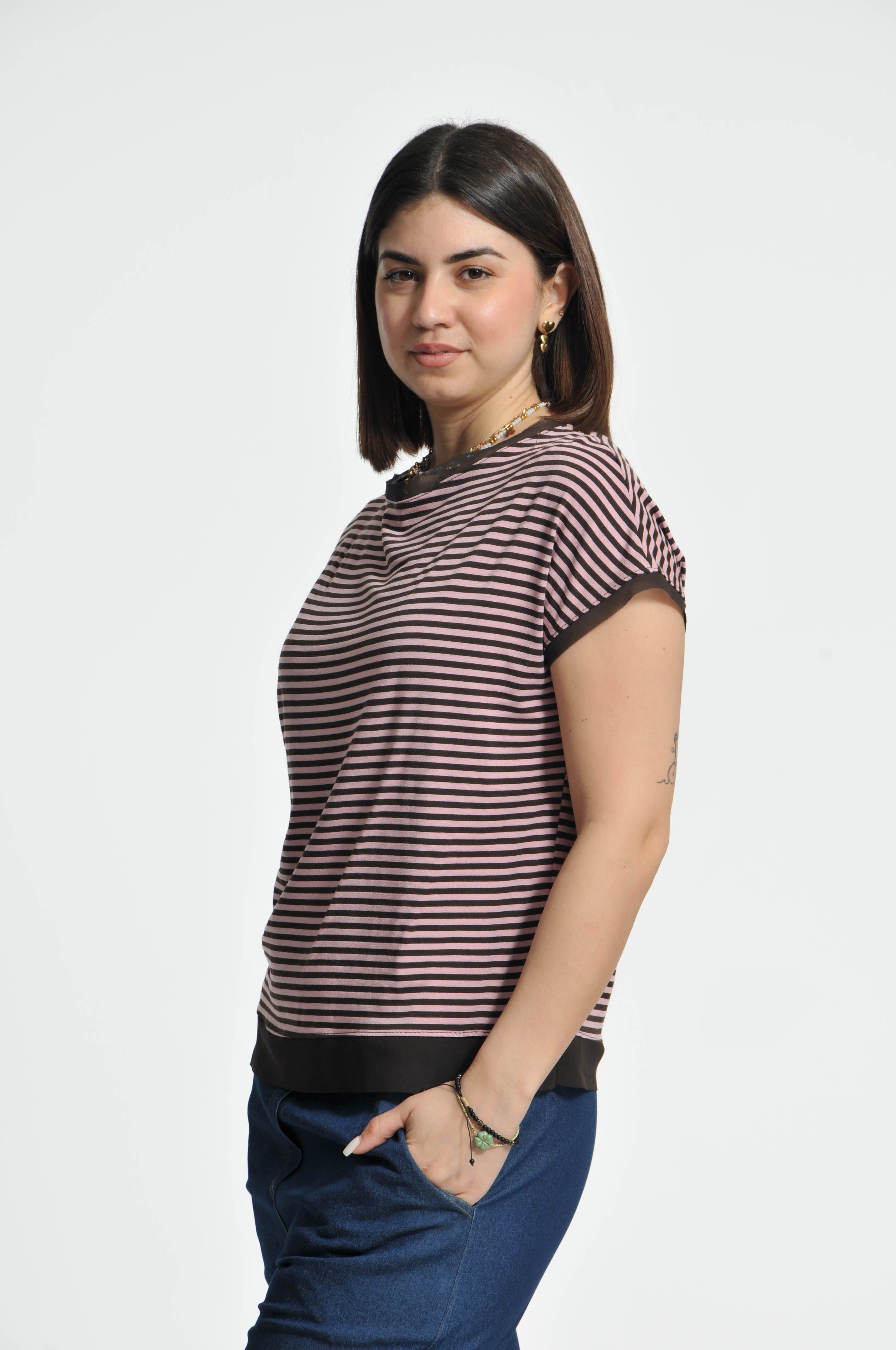 T-shirt Parisienne Manica Corta