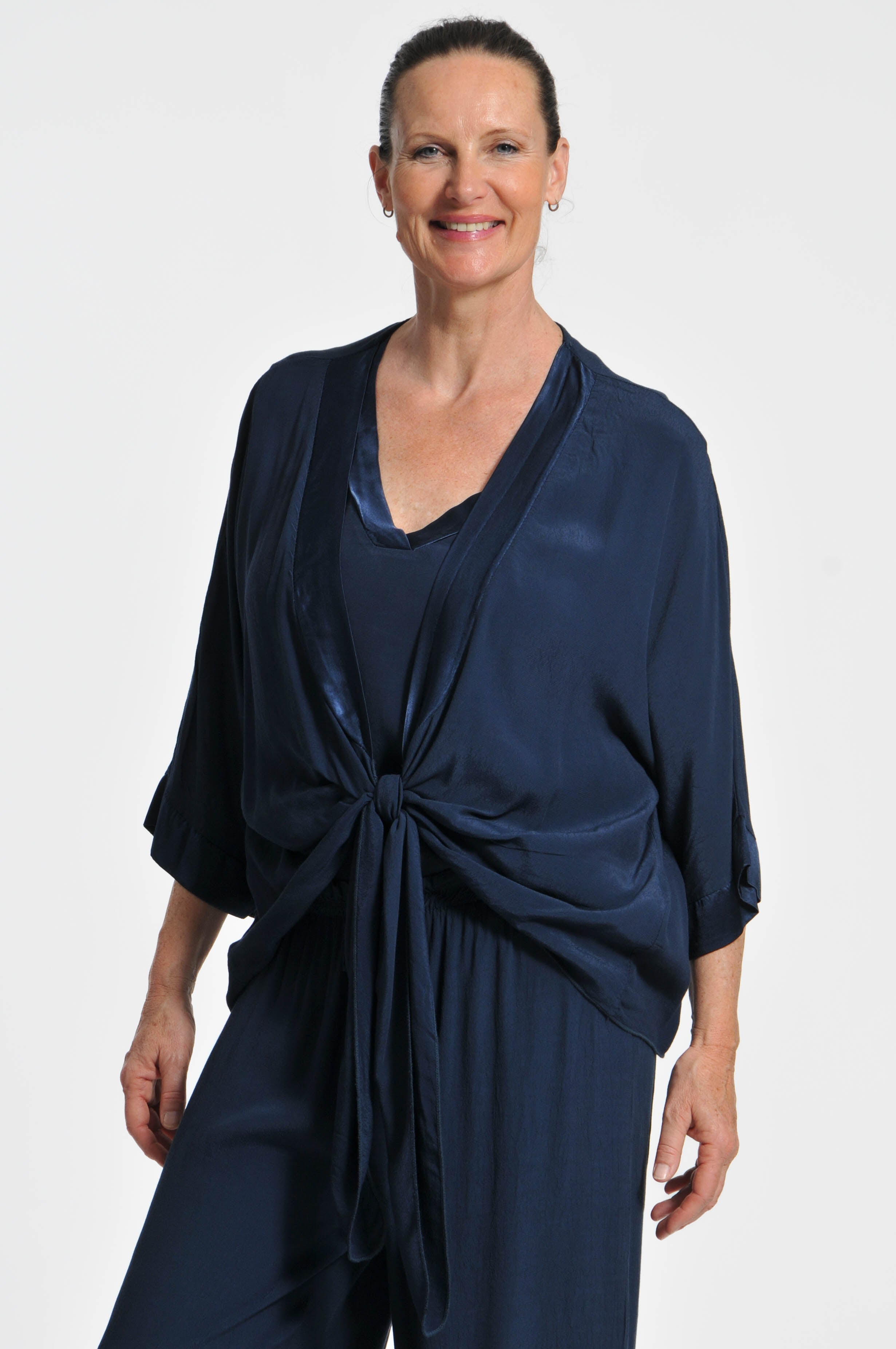 Cardigan Ocean Crepe